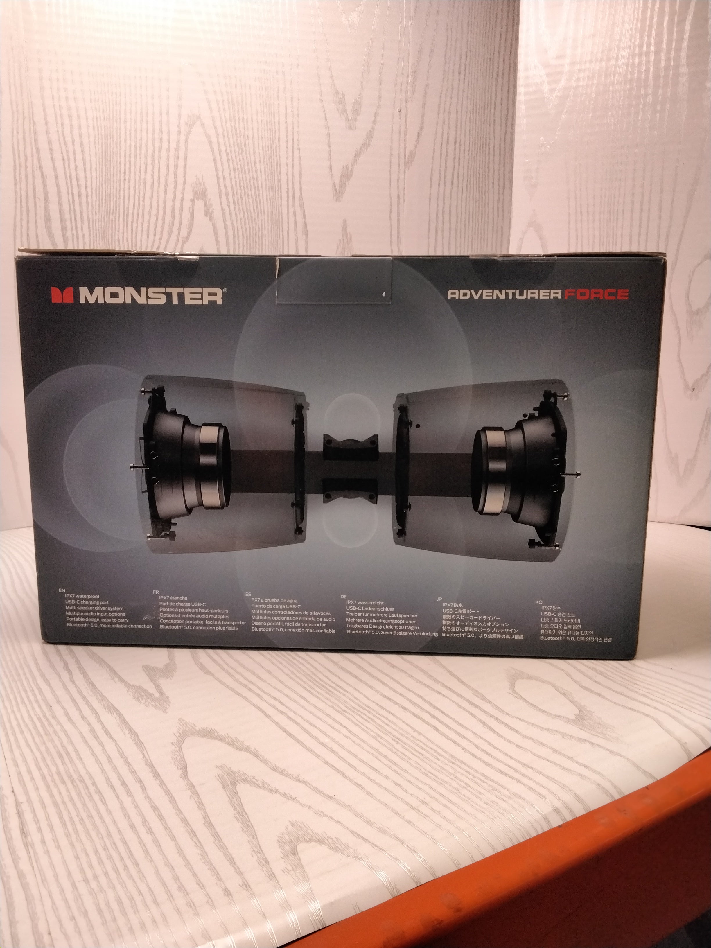 Monster Adventurer Force Bluetooth Speaker IPX7 Waterproof Speaker 5.0, Black (7753016672494)