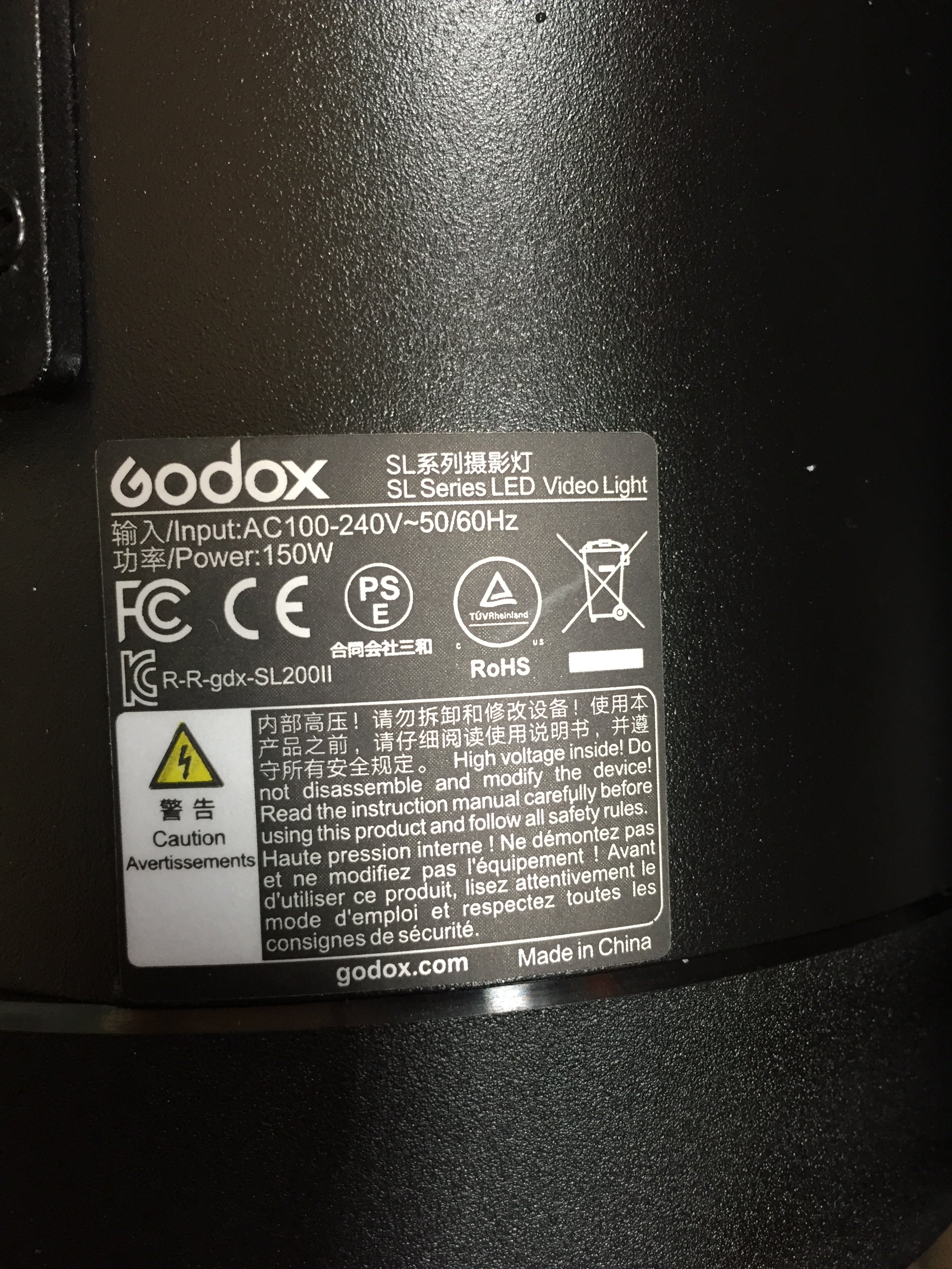 GODOX SL150W II LED Video Light - OPEN BOX (7673141526766)