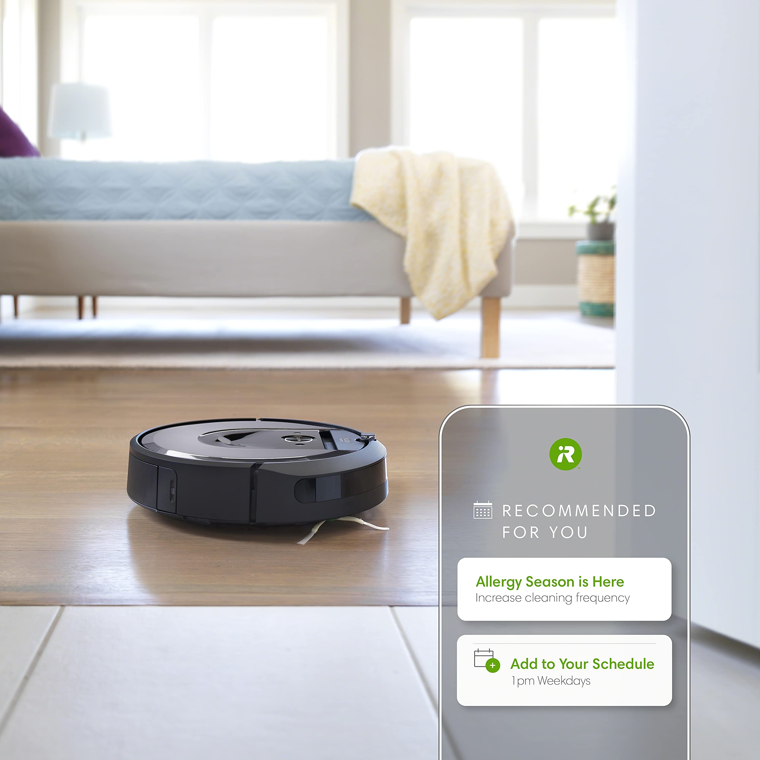 iRobot Roomba i7 (7150) Robot Vacuum- Wi-Fi Connected, Smart Mapping, Works with Alexa, Ideal for Pet Hair, Works With Clean Base, Black (7928583422190)