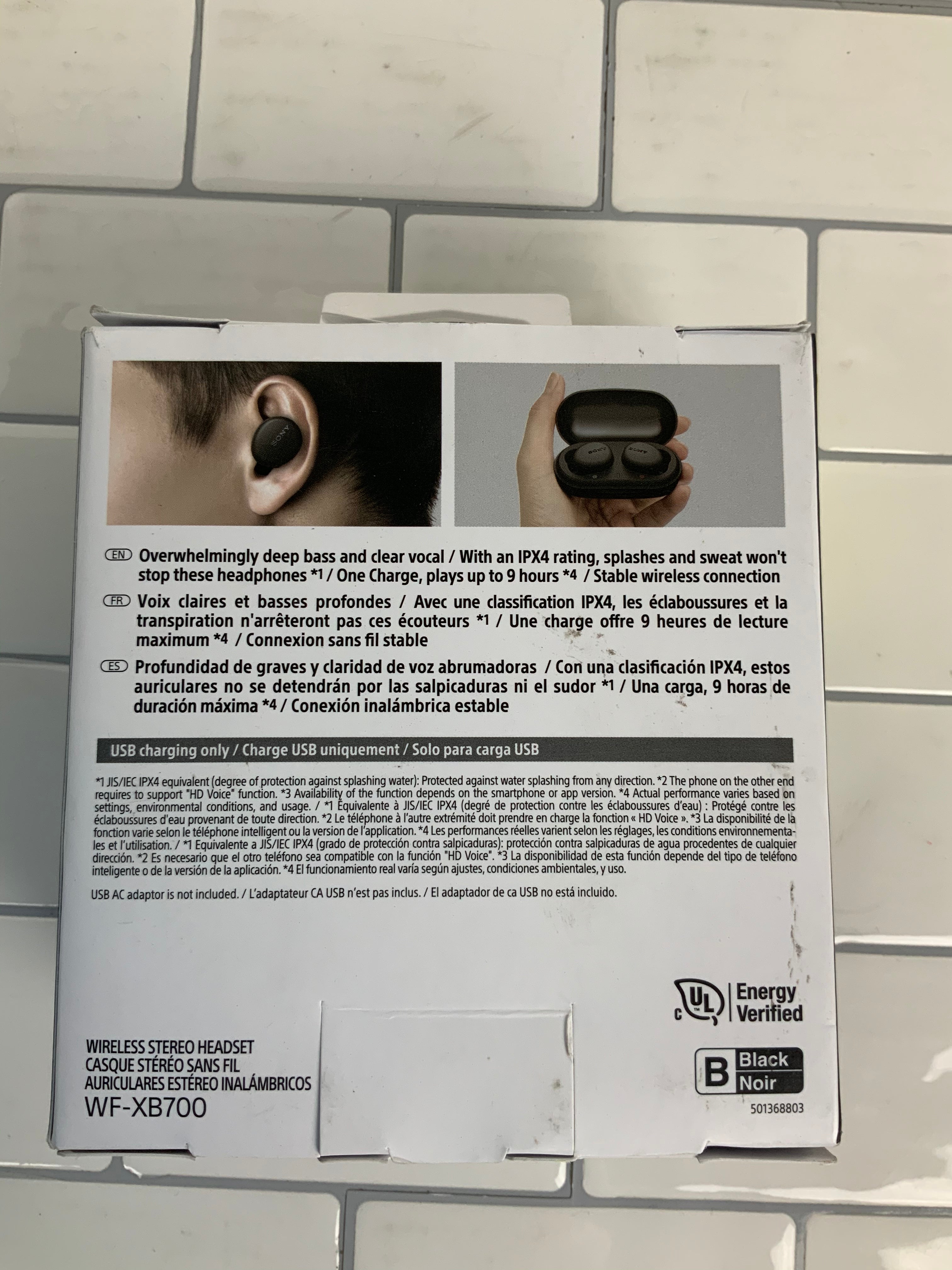 Sony WF-XB700 EXTRA BASS True Wireless Earbuds Headset/Headphones with Mic (7454254727406)