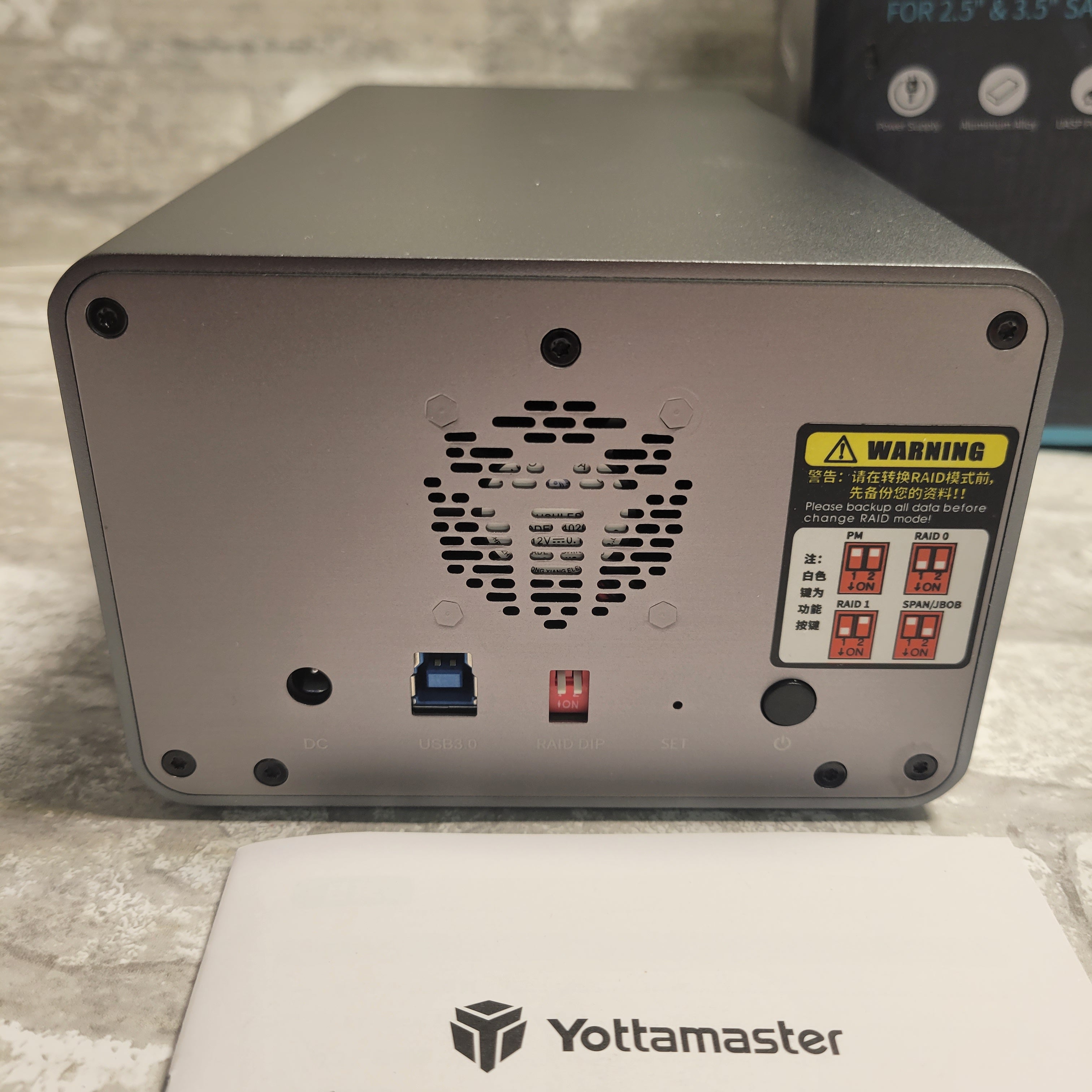 Yottamaster 2 Bay RAID External Hard Drive Enclosure for 2.5