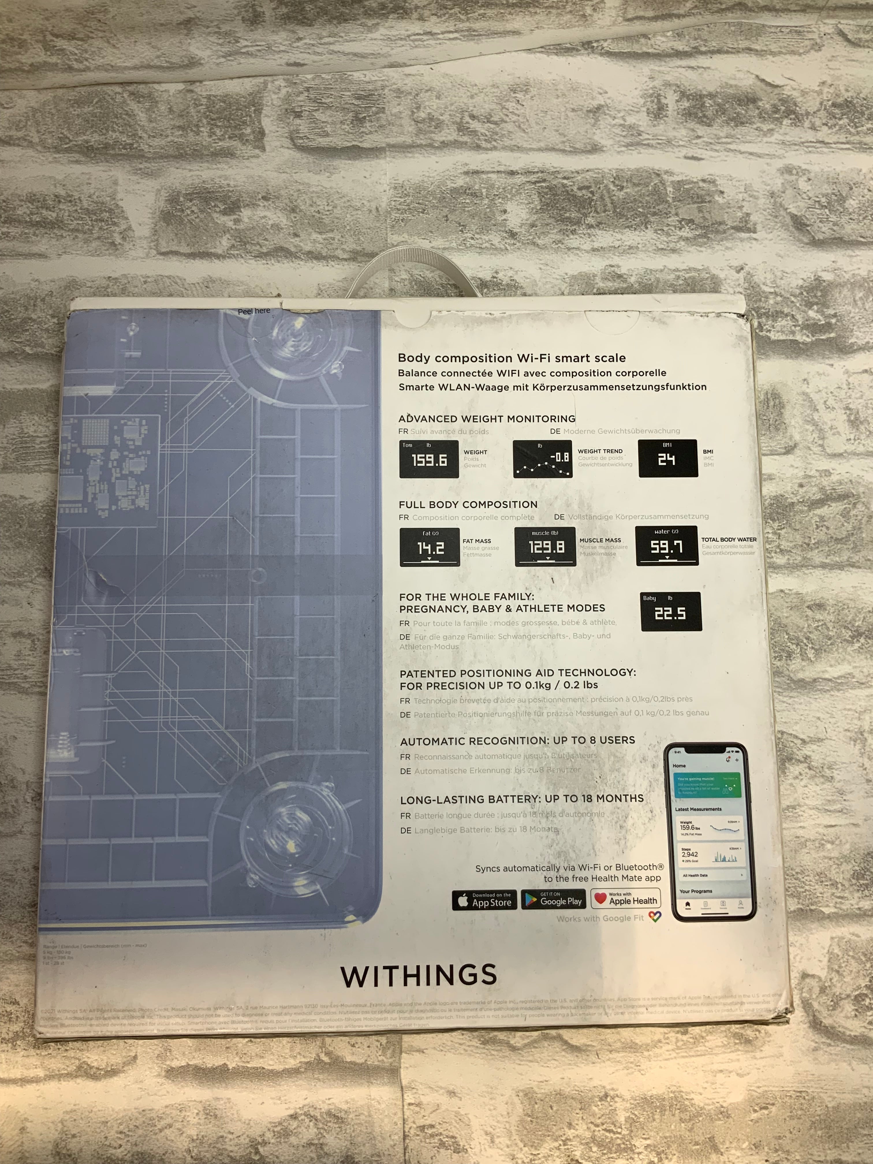 Withings Body+ - Digital Wi-Fi Smart Scale (7546465779950)