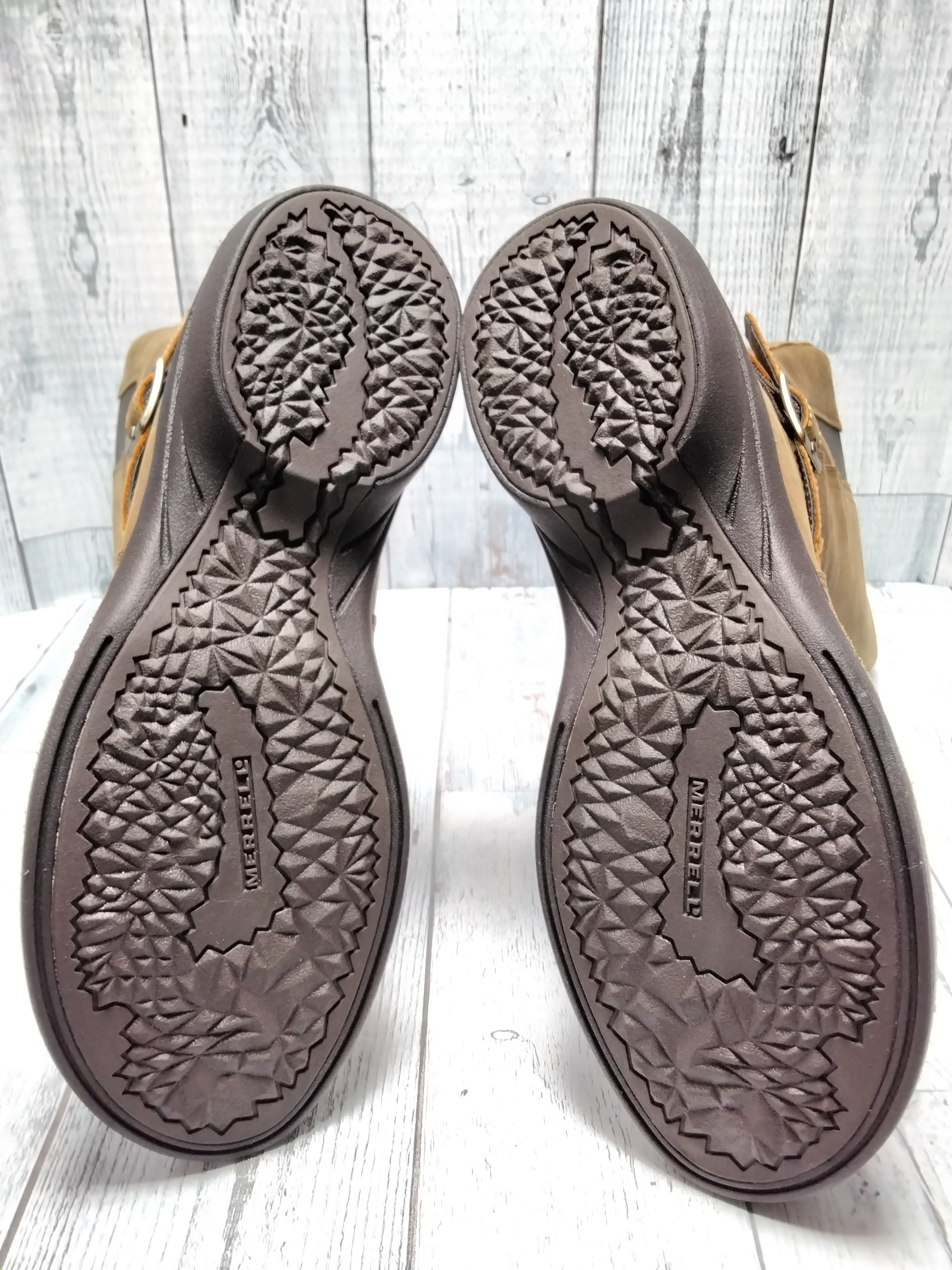 Merrell Andover Peak Waterproof Women's Boots, Sand, Size 9.5 (7781267210478)