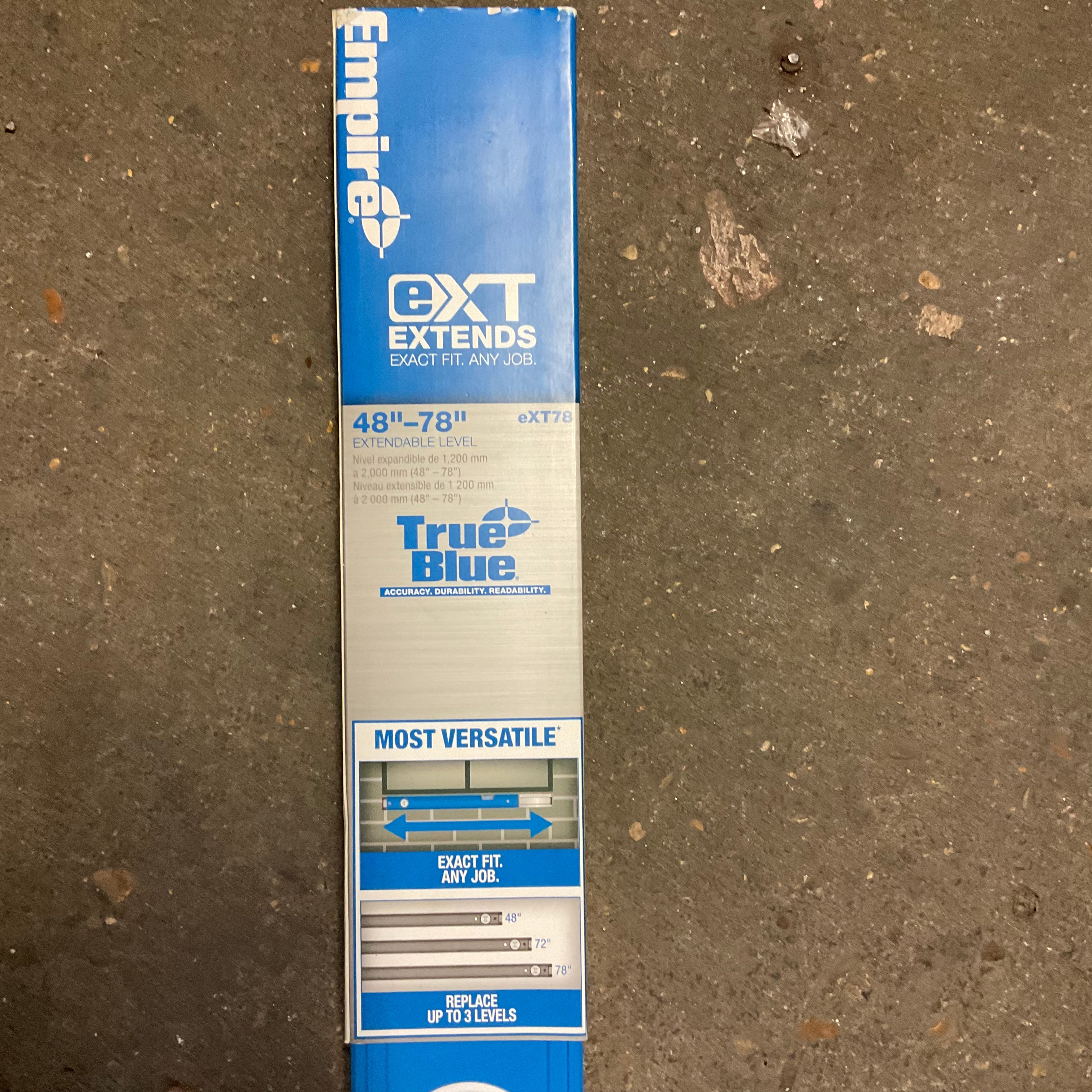 Empire 48 in. to 78 in. True Blue Extendable Box Level (7351226695918)
