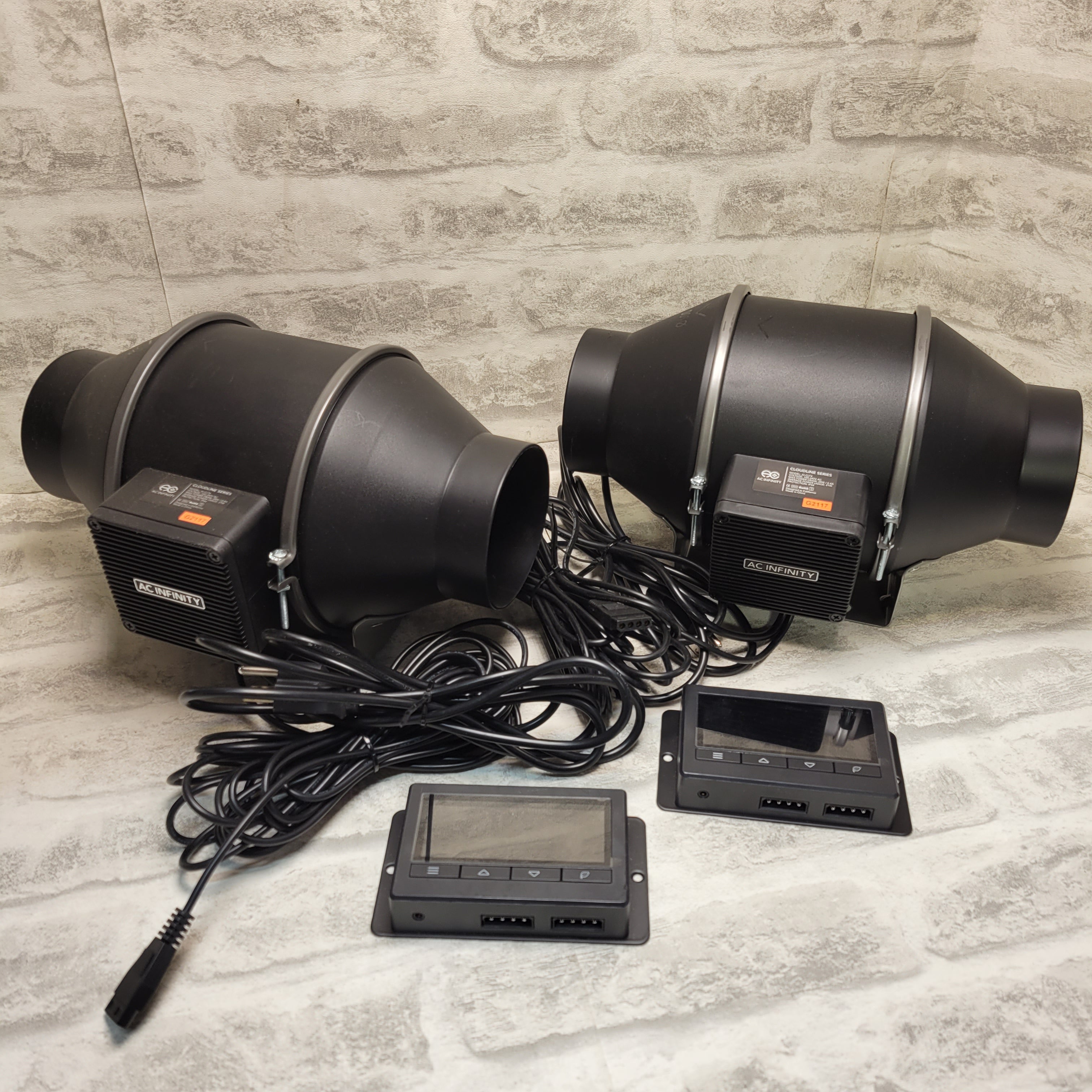 (2) AC Infinity CLOUDLINE T4, Inline Duct Fan & Temperature Humidity Controller (7893243822318)