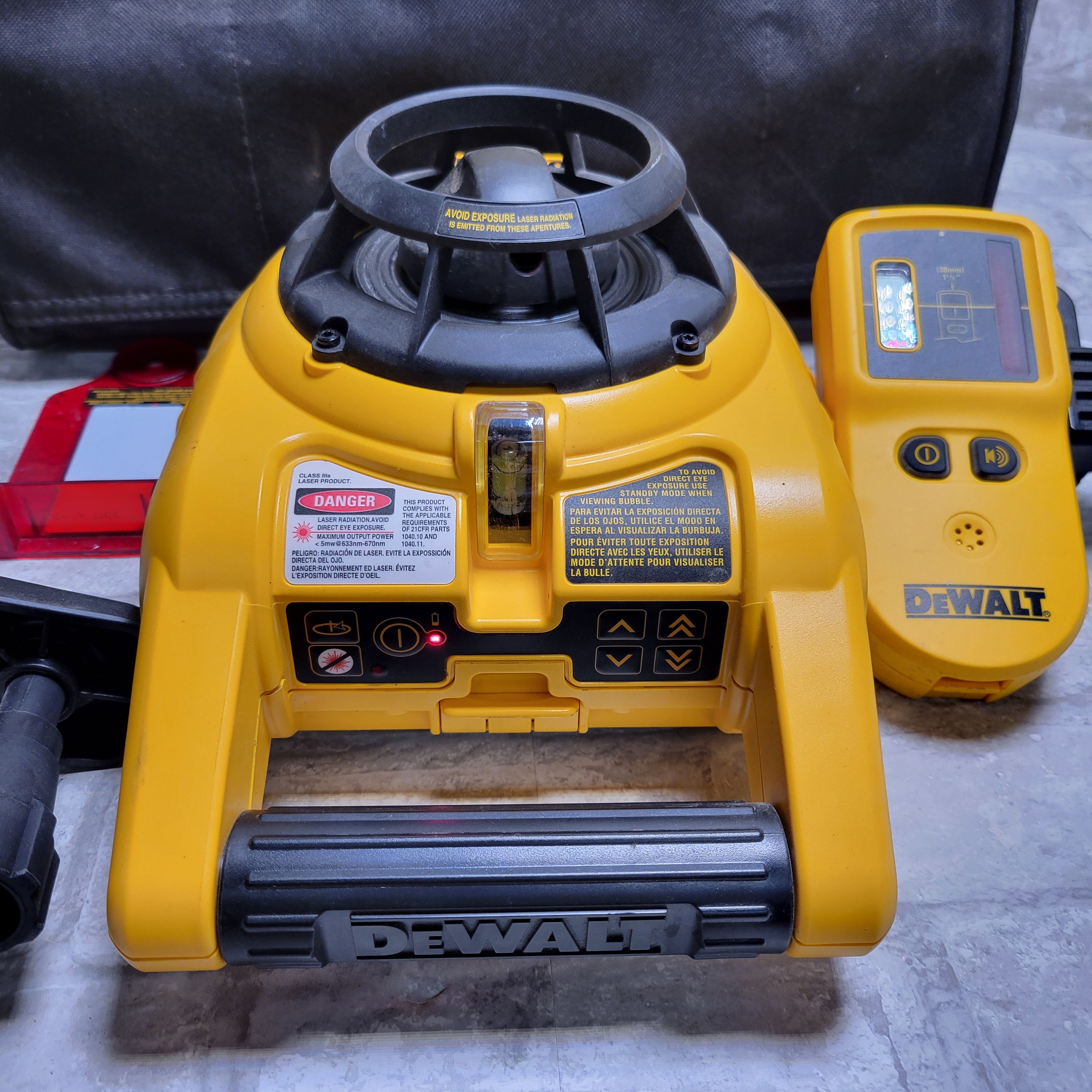 DeWALT DW074 Cordless Self Leveling Rotary Laser with DW0742 Laser Det