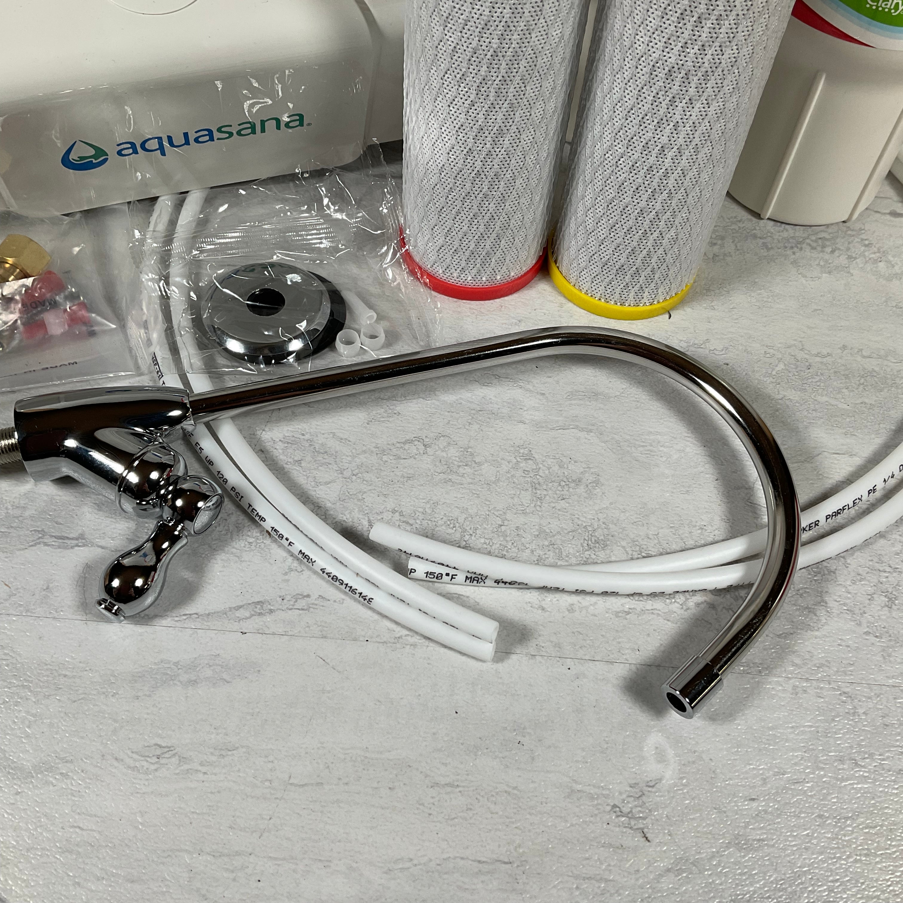 Aquasana AQ5200.56 2Stage Under Sink Water Filter System with Chrome