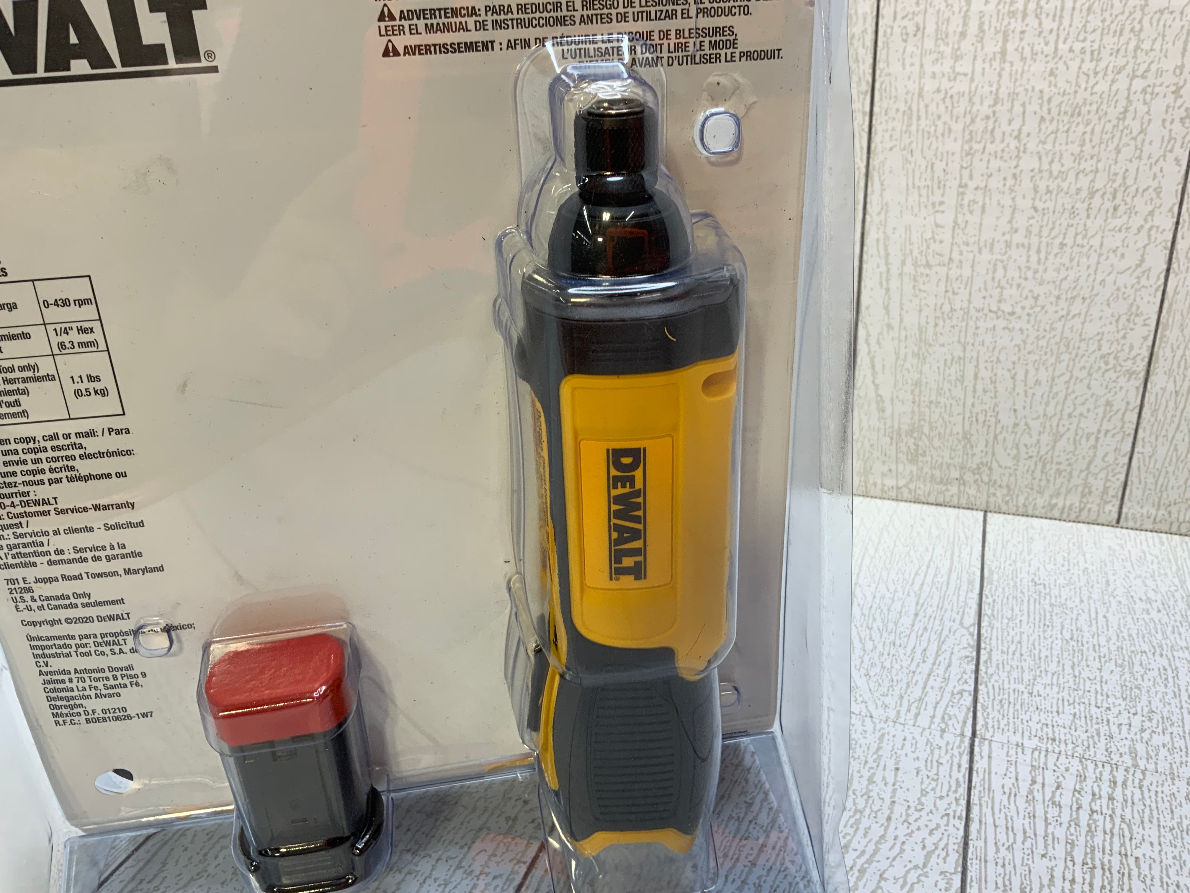 DEWALT 8V MAX Cordless Screwdriver Kit, Gyroscopic, 1 Battery, Electri