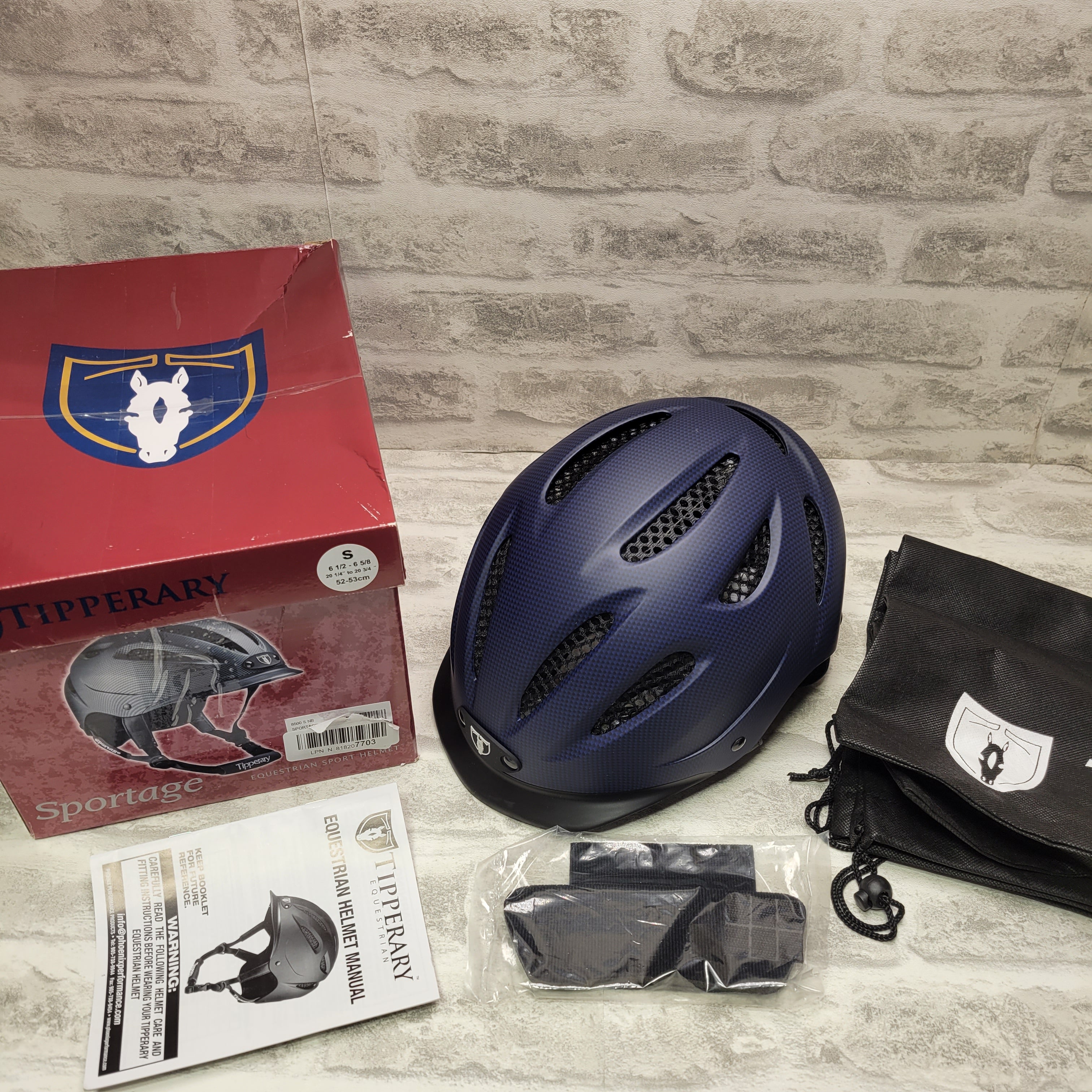 Tipperary Equestrian Horse Riding Helmet - Navy Blue - S (7670834102510)