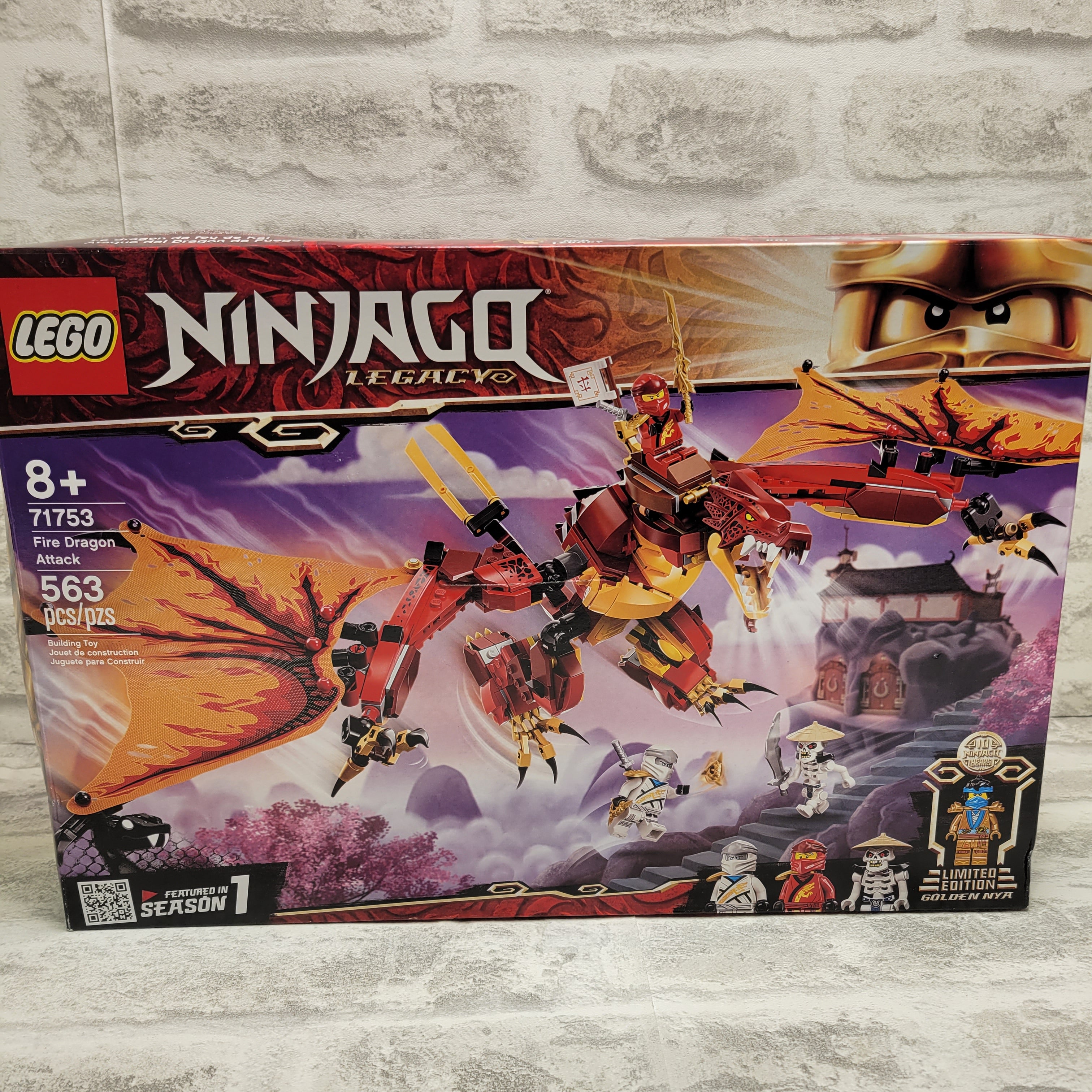 LEGO NINJAGO Legacy Fire Dragon Attack 71753 Ninja Playset Building Kit (7611678490862)