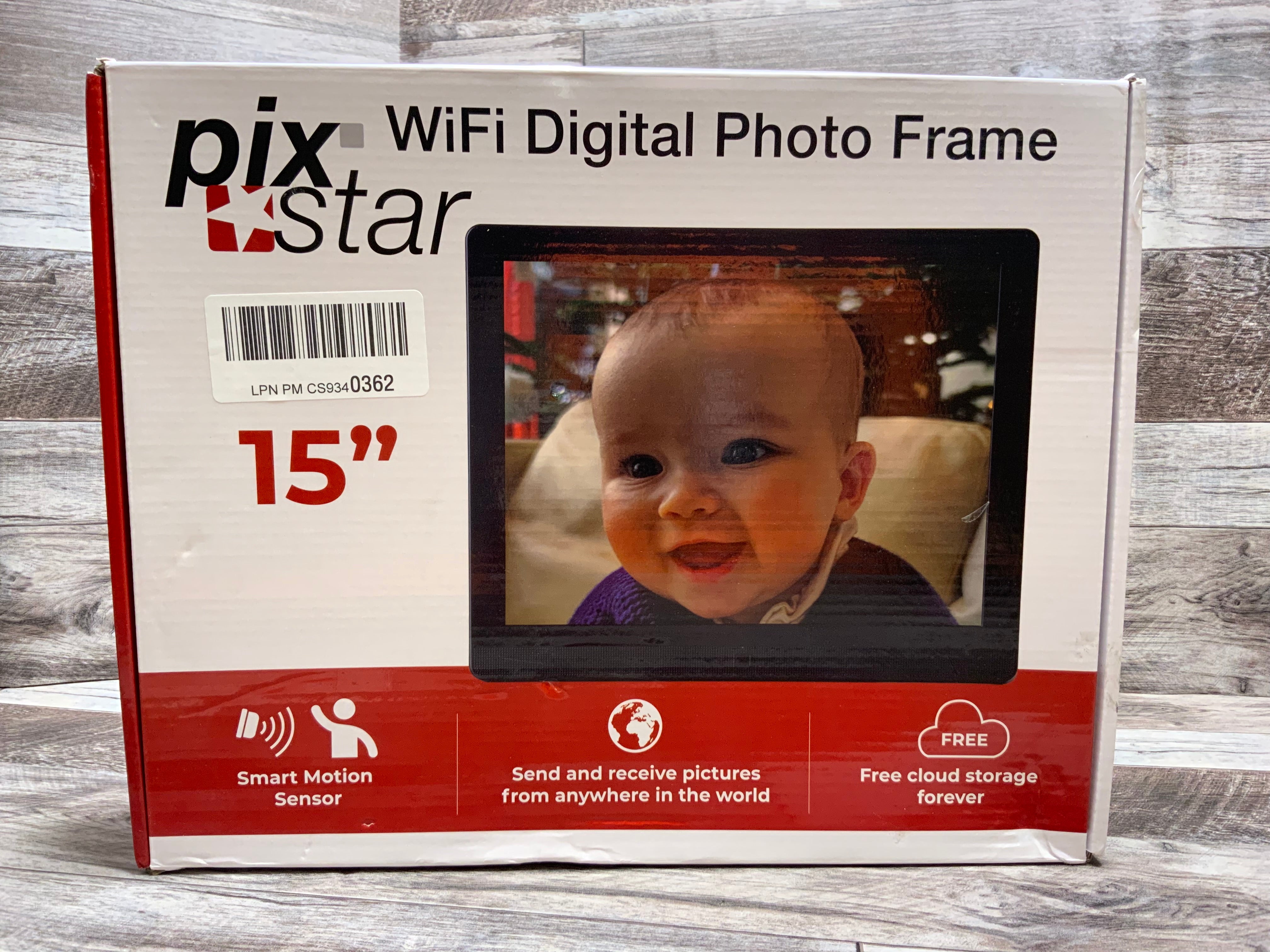 Pix star 15 inch wifi digital picture frame