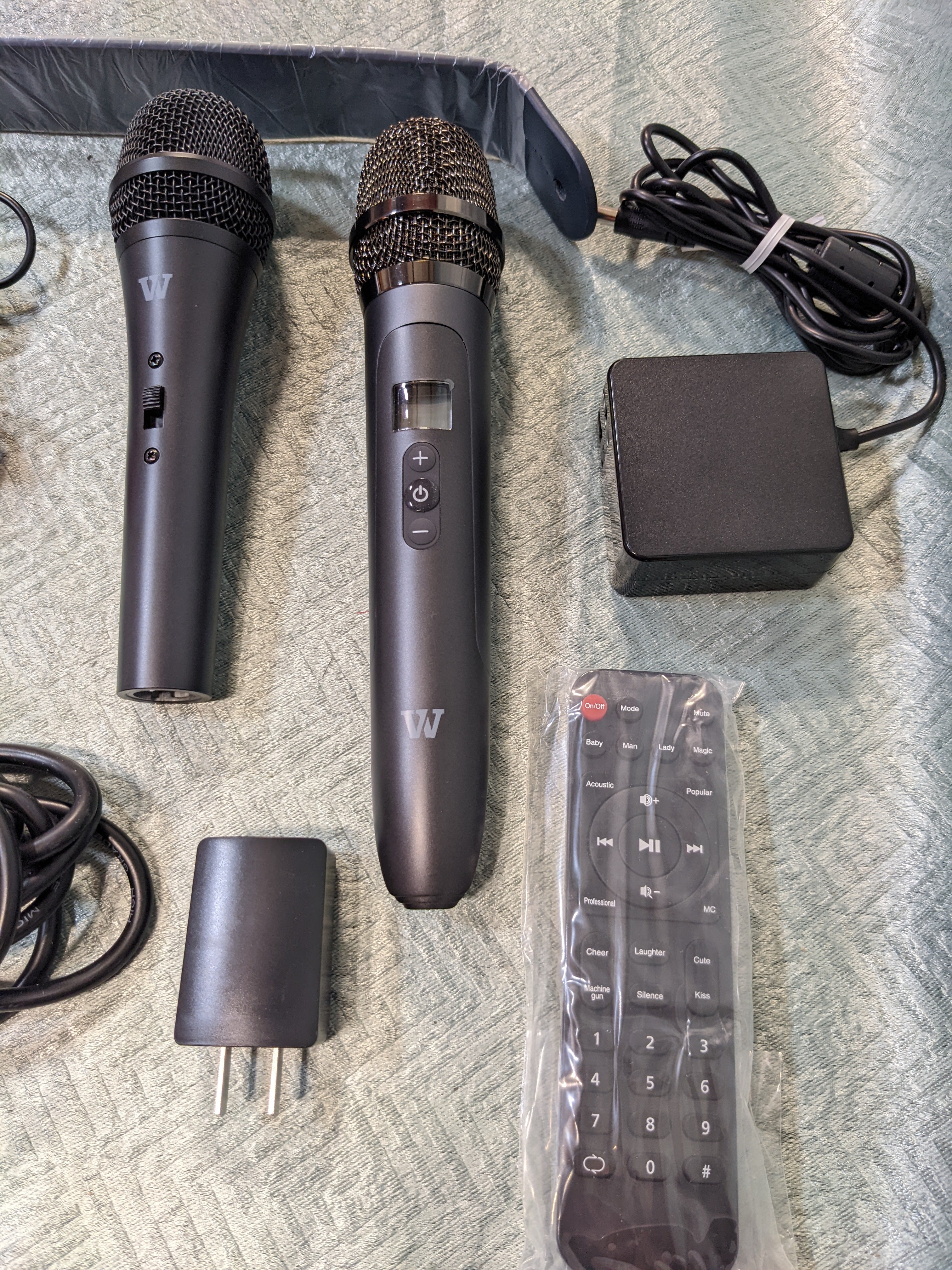 W WINBRIDGE Karaoke Machine with Wireless Microphone, Bluetooth Portable PA Speaker System Built in Soundcard Remote Control with Guitar Input (7591830028526)