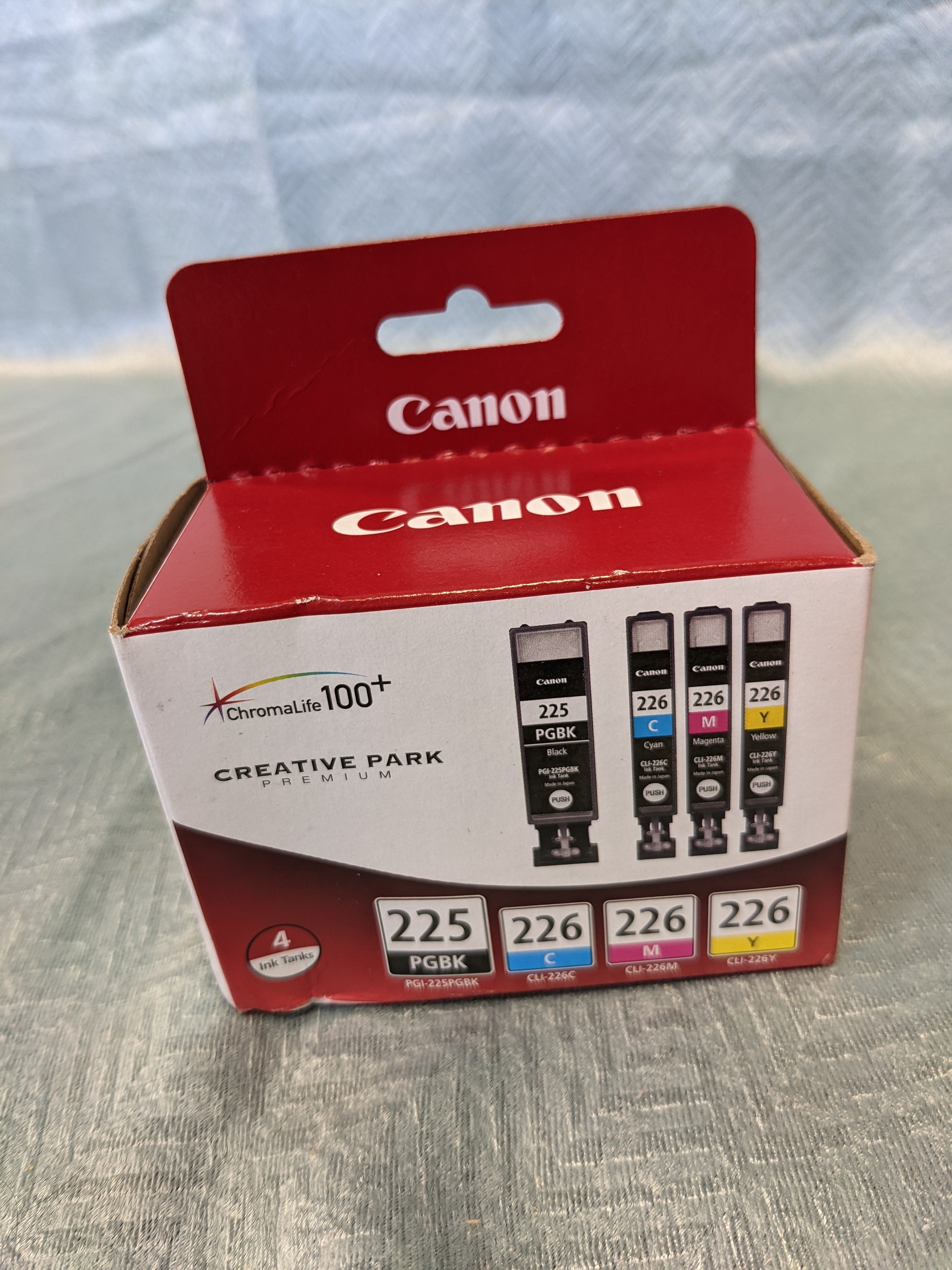 Canon PGI-225 ChromaLife 100+ Black/CLI-226 Color Ink Tanks (4530B008), Pack of 4 (7594291822830)