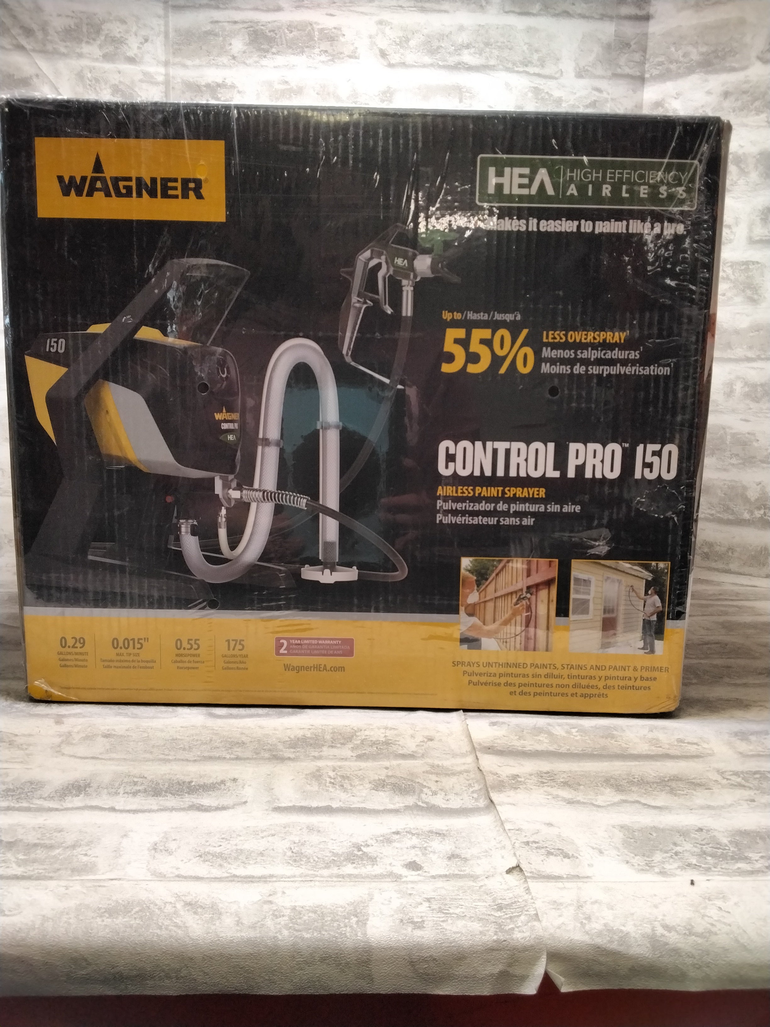 Wagner 0580000 Control Pro 150 Paint Sprayer, High Efficiency Airless Sprayer (7666011013358)