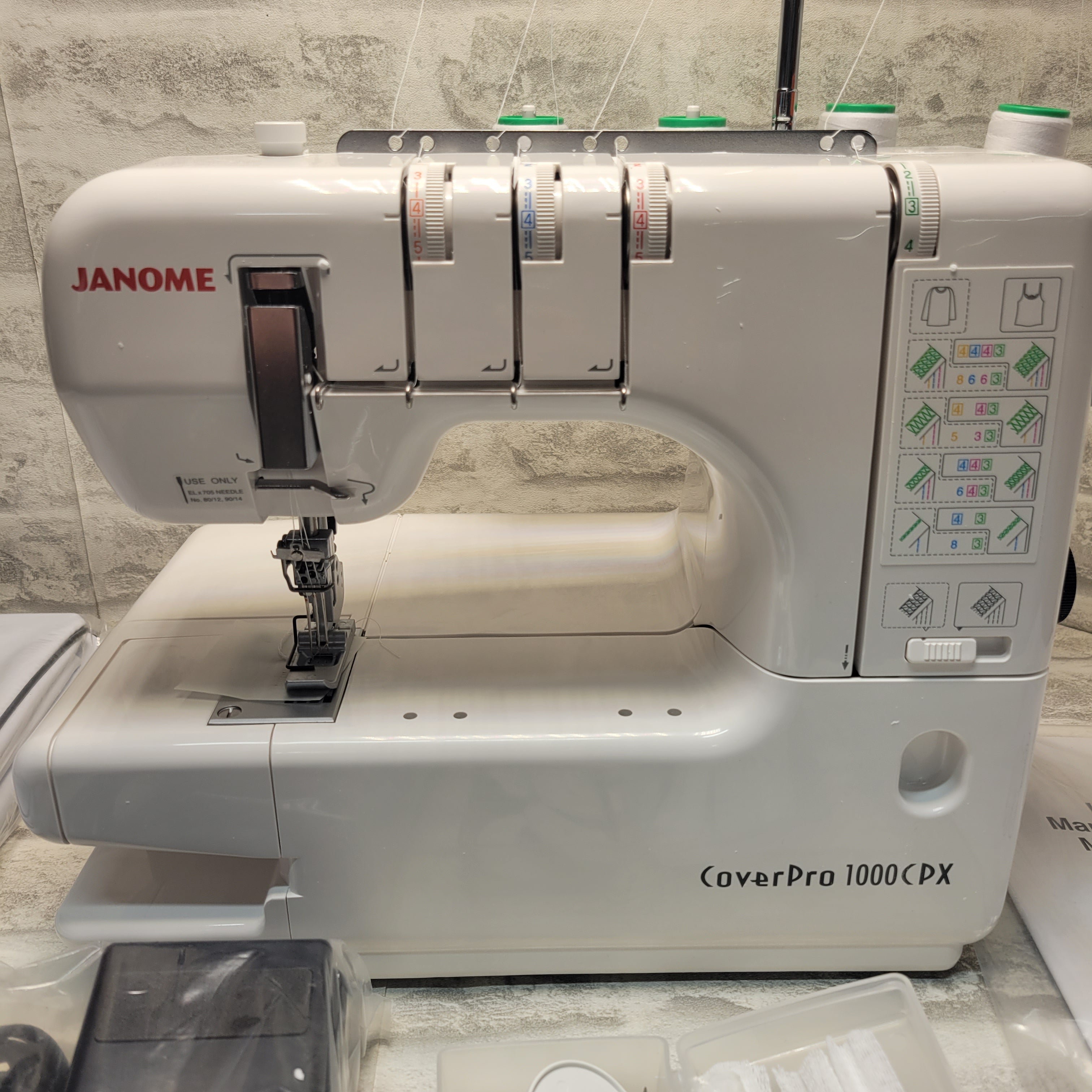 Janome Cover Pro 1000CPX Cover Stitch Machine and Kit (7855736586478)