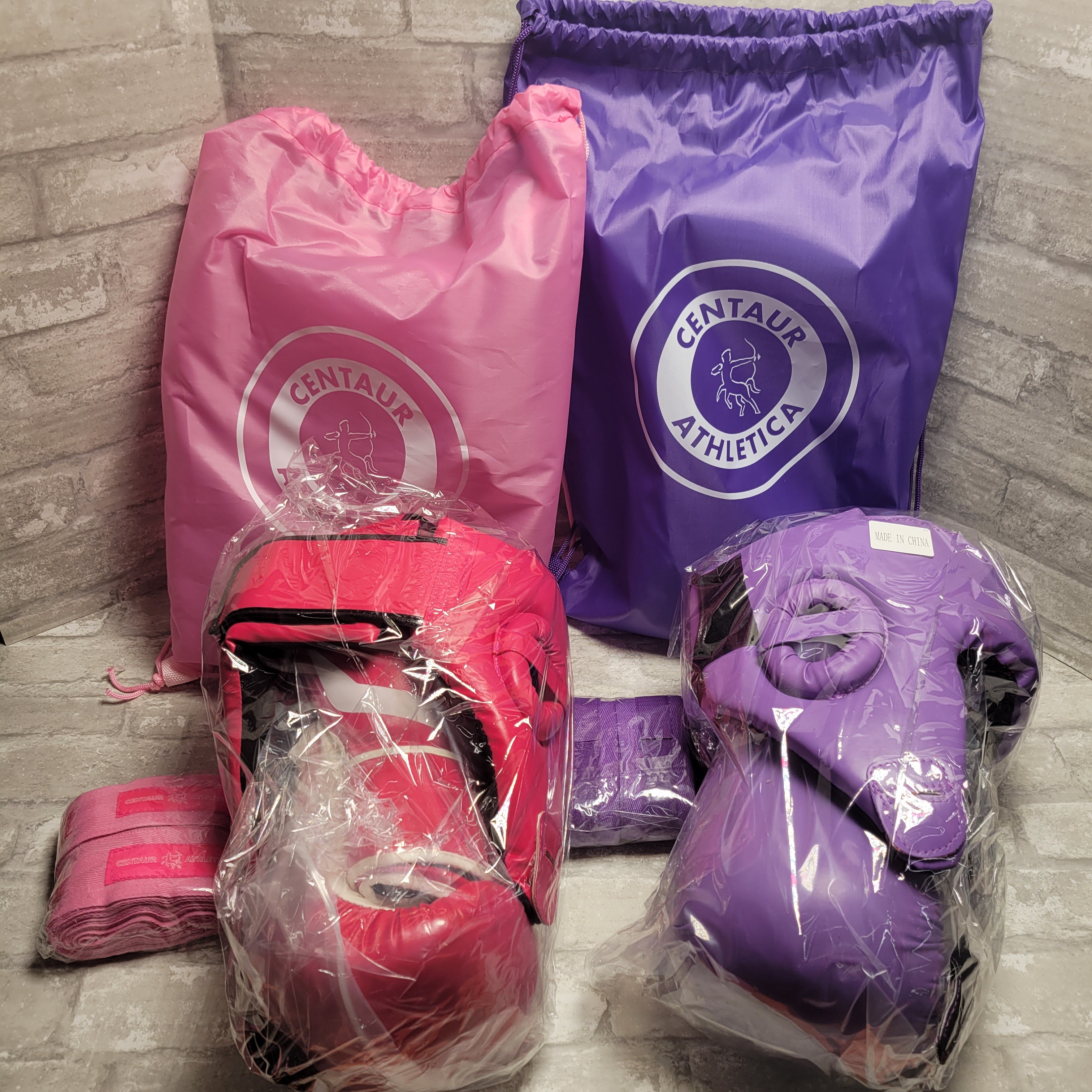 Centaur Athletica's Boxing Gloves (2 Pairs) Set, Boxing Headgear (2 Se