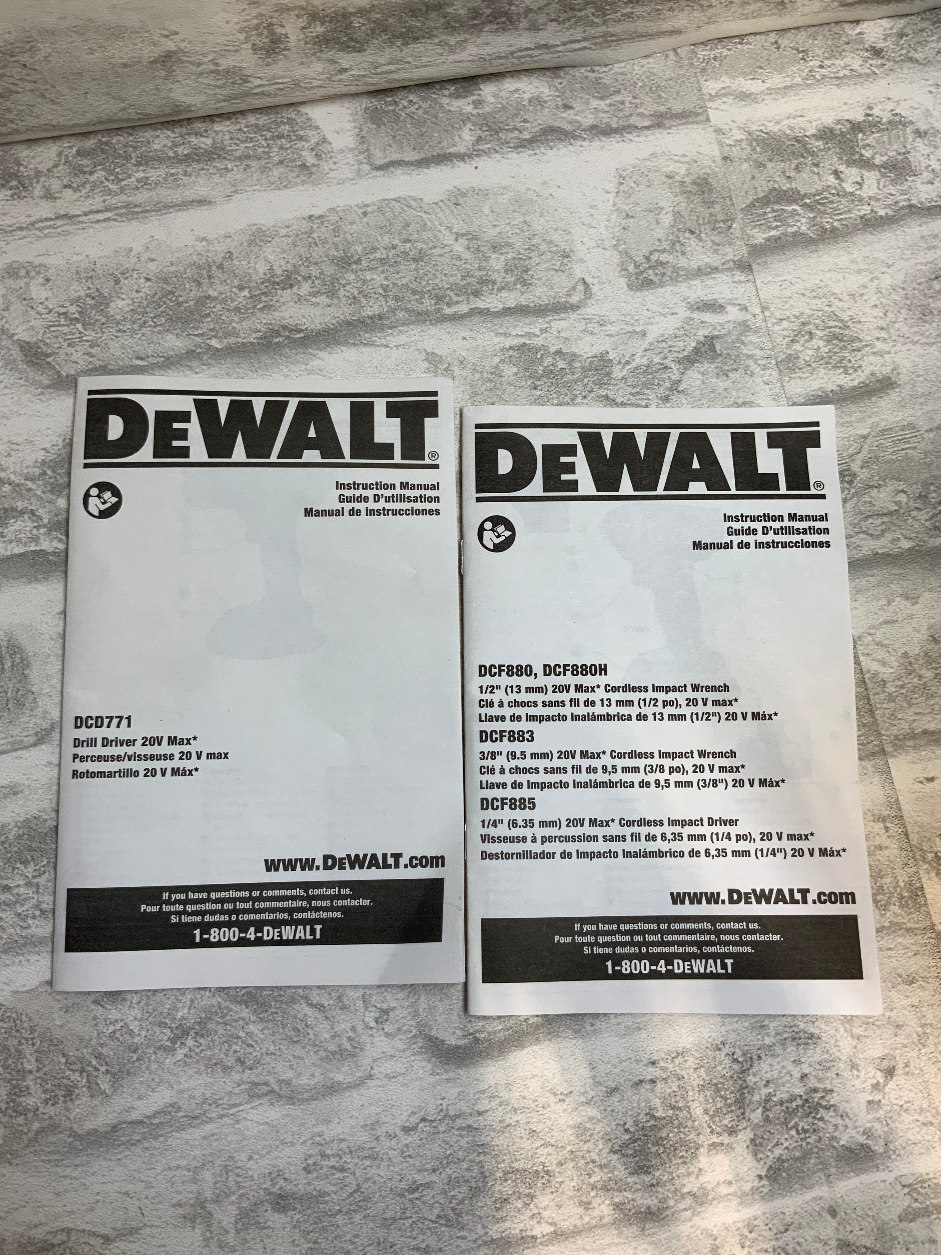 DEWALT 20V Max Cordless Drill Combo Kit, (DCK240C2), Drill Driver/Impact (7579854143726)