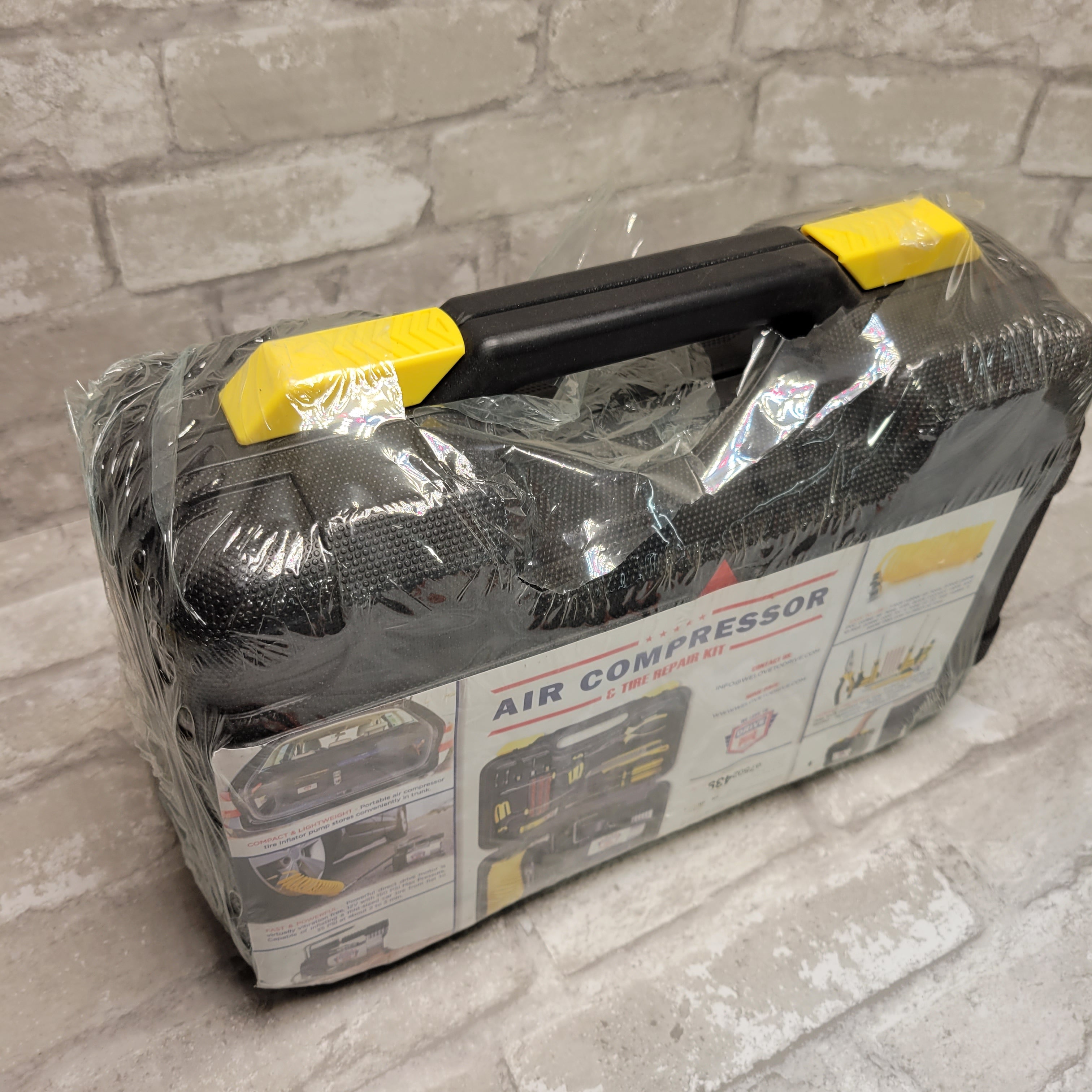 Air Pump and Tire Repair Kit – 12V DC Portable Air Compressor Tire Inflator (7928651809006)