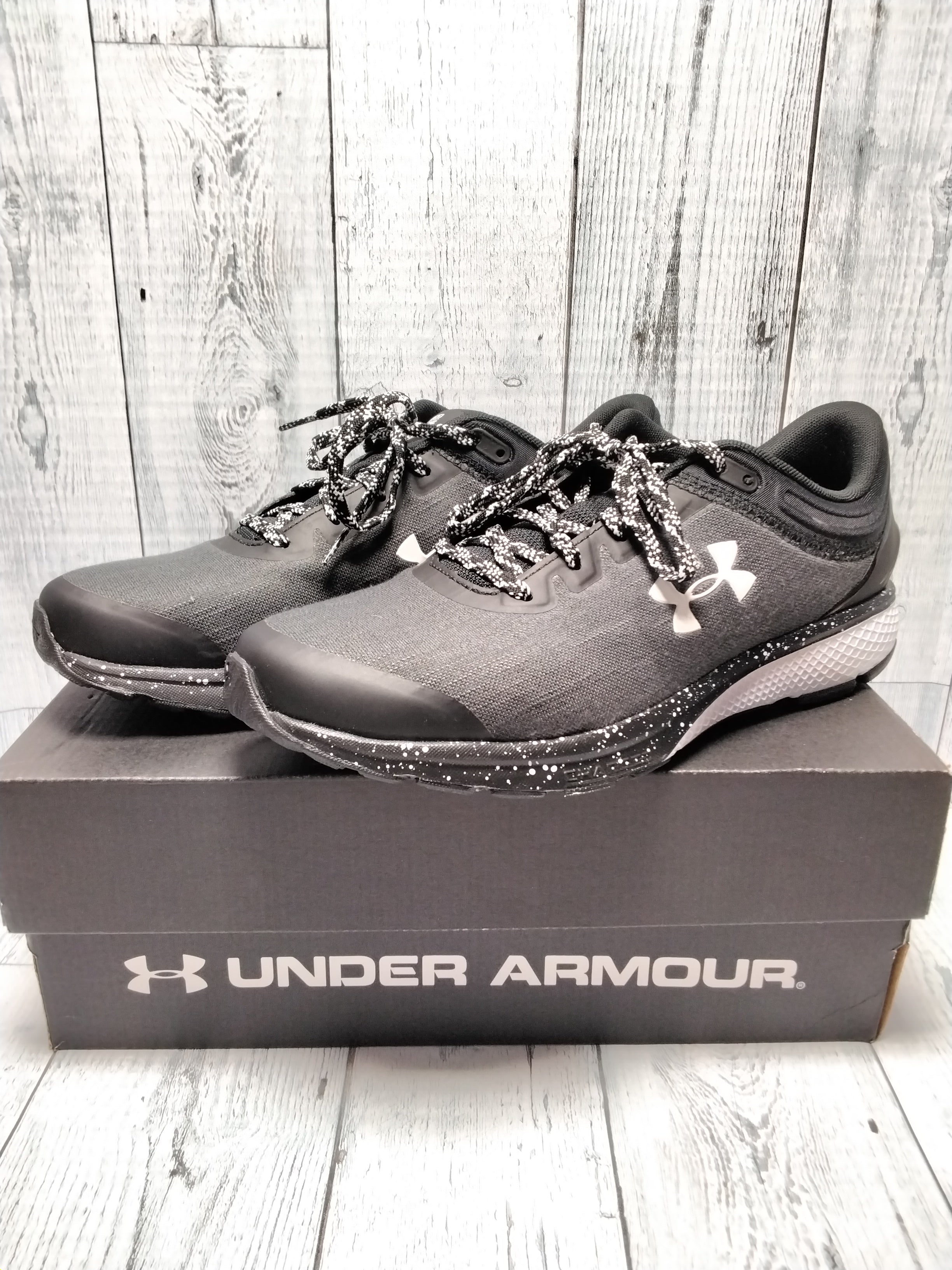 Under Armour Women's Charged Escape 3 Evo Running Shoe, Black/White, Sz 10 (7781282545902)