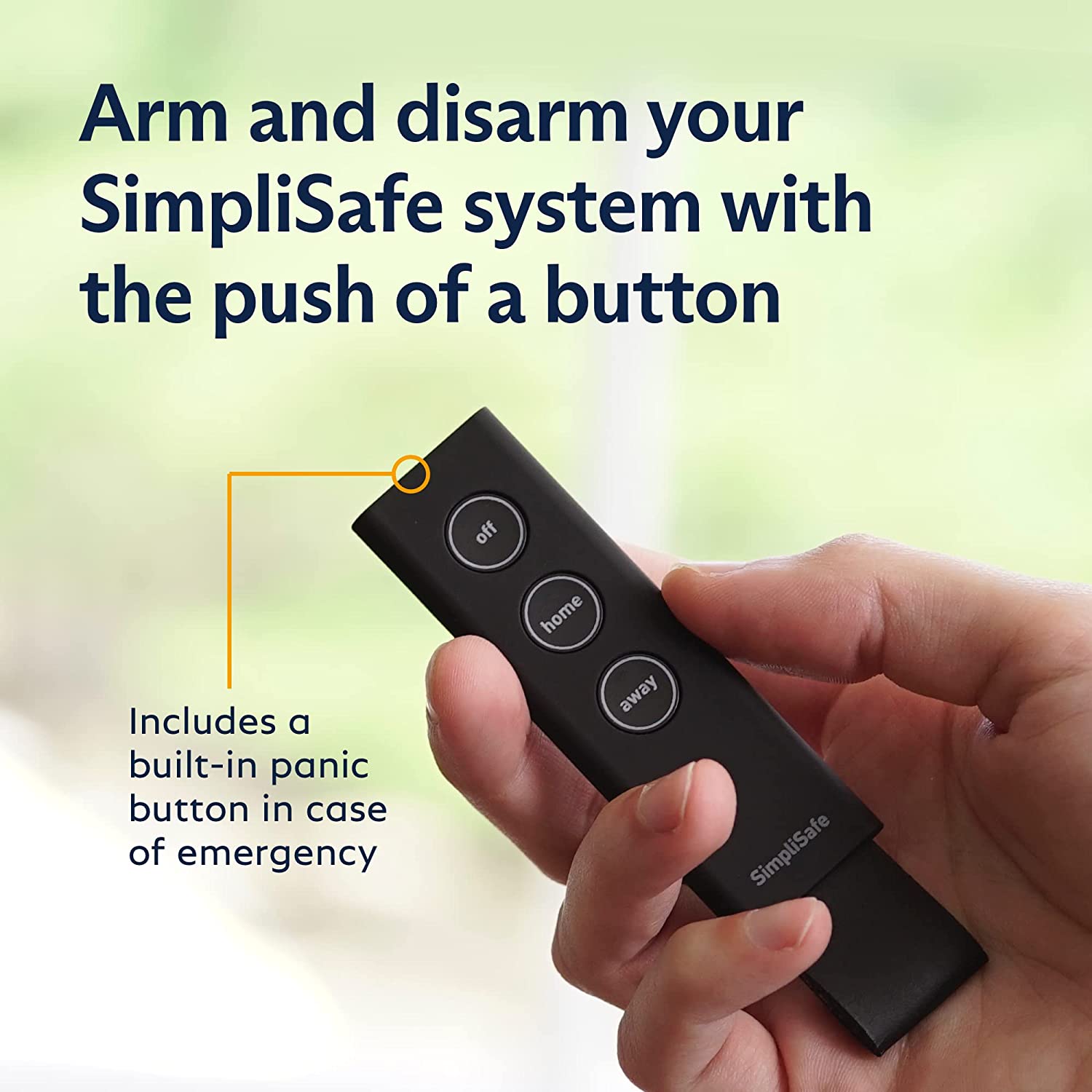 SimpliSafe KeyFob - Arm & Disarm Remotely/Panic Button - Compatible w/ SimpliSafe (8042162454766)