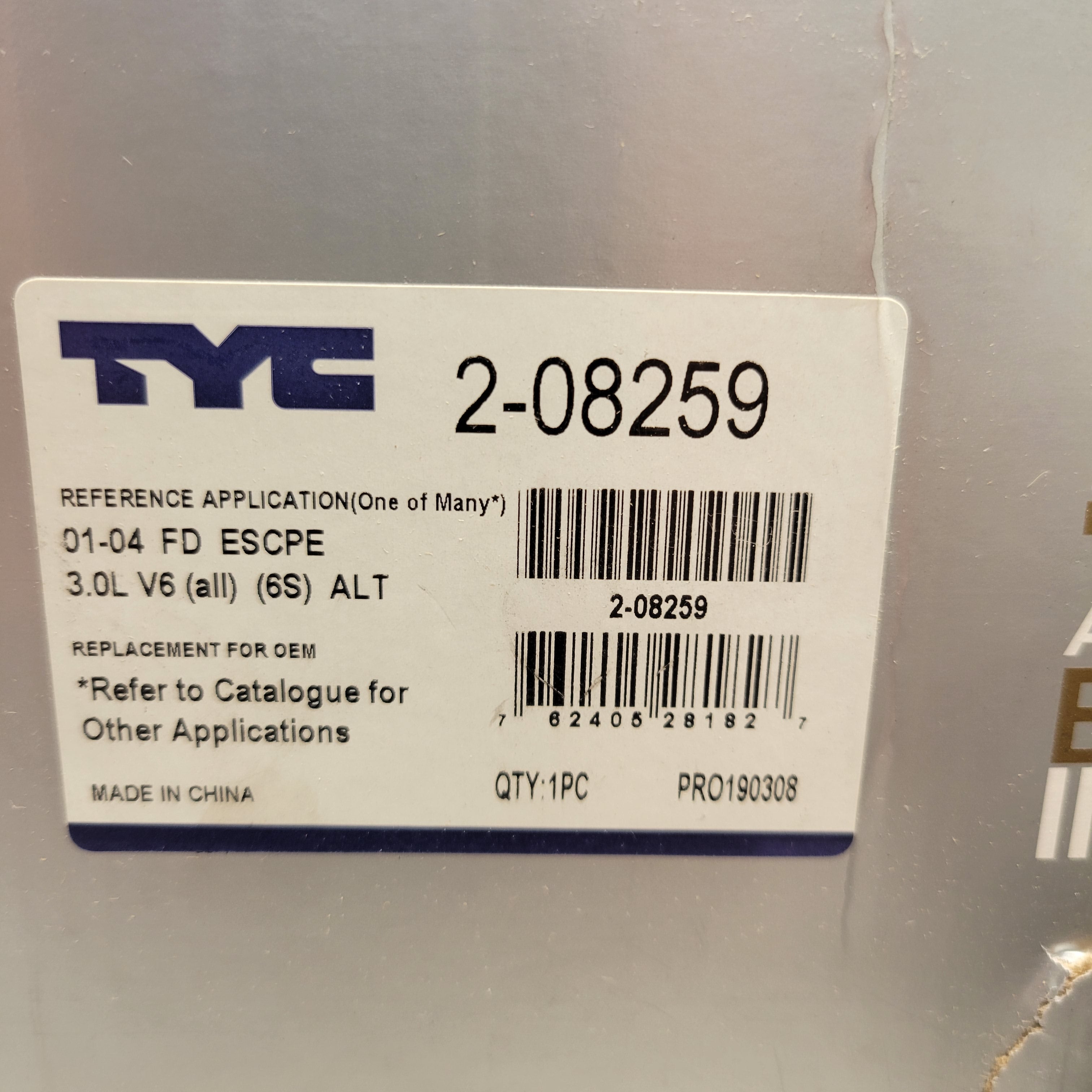 TYC Alternator 2-08259 Compatible with 2001-2004 Ford Escape (7929820053742)