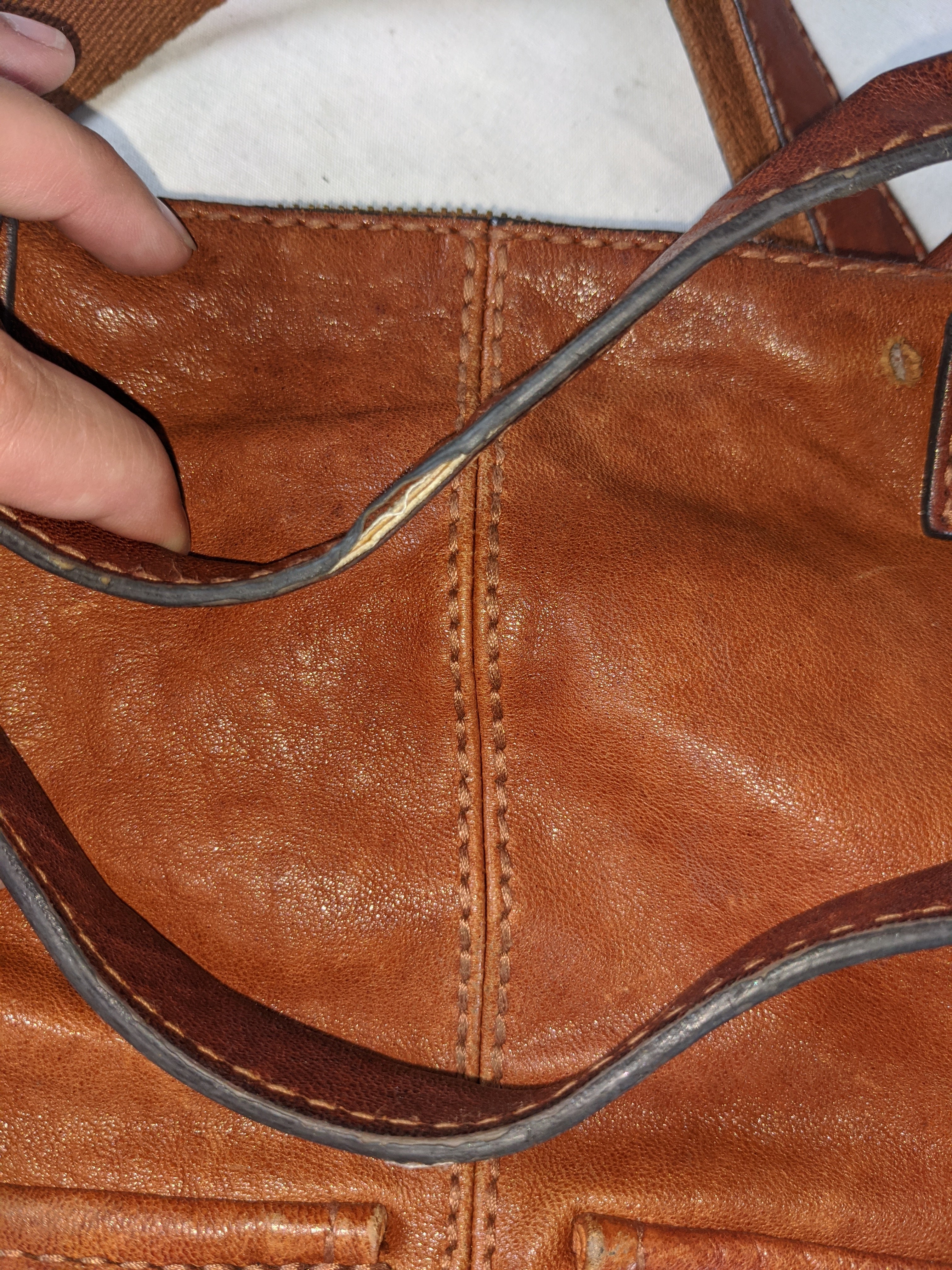 Fossil Brown Leather Foldover Crossbody (6925913555127)