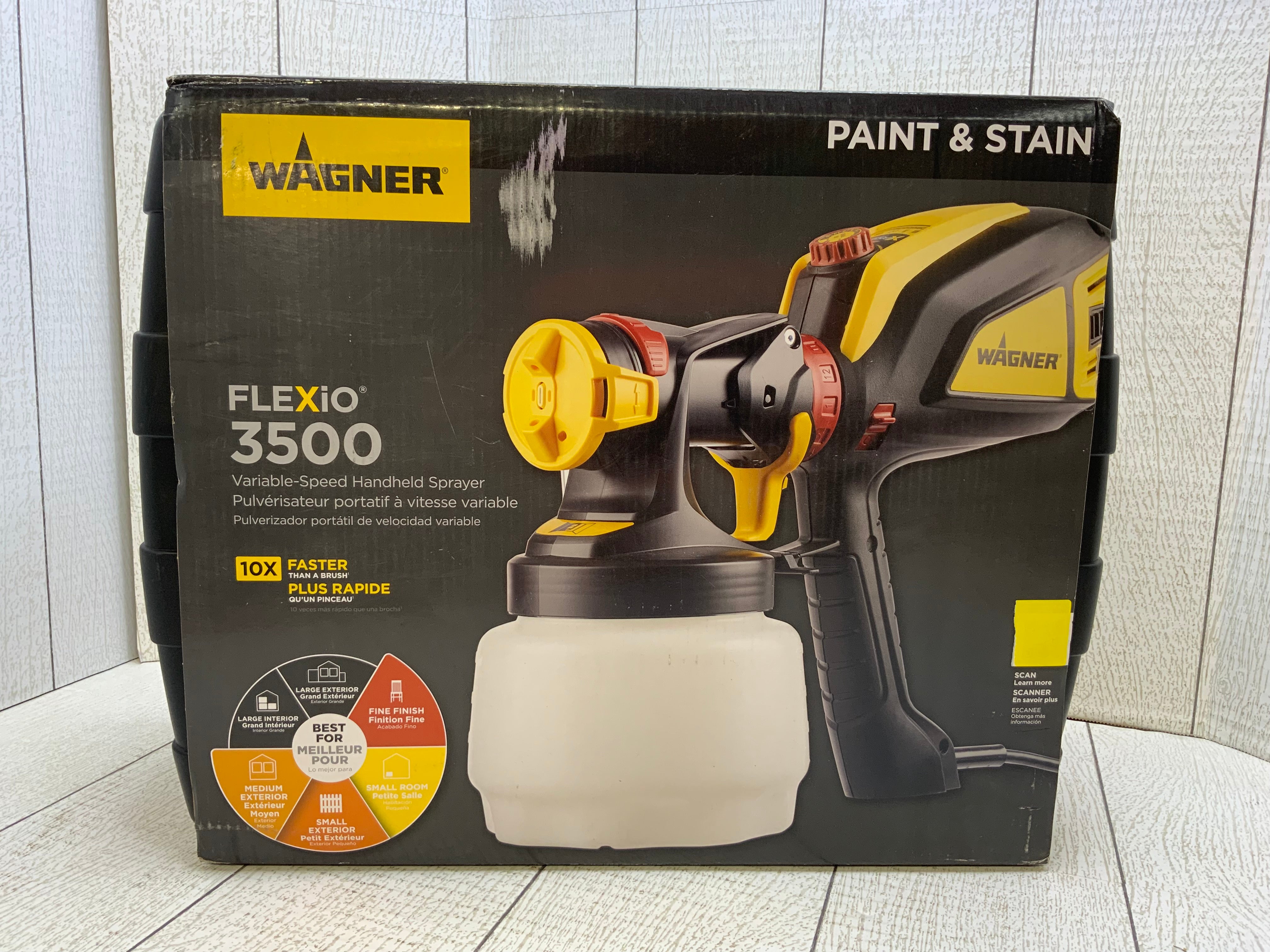 Wagner FLEXiO 3500 Paint & Stain Sprayer - Variable Speed w/ Container (7952190439662)