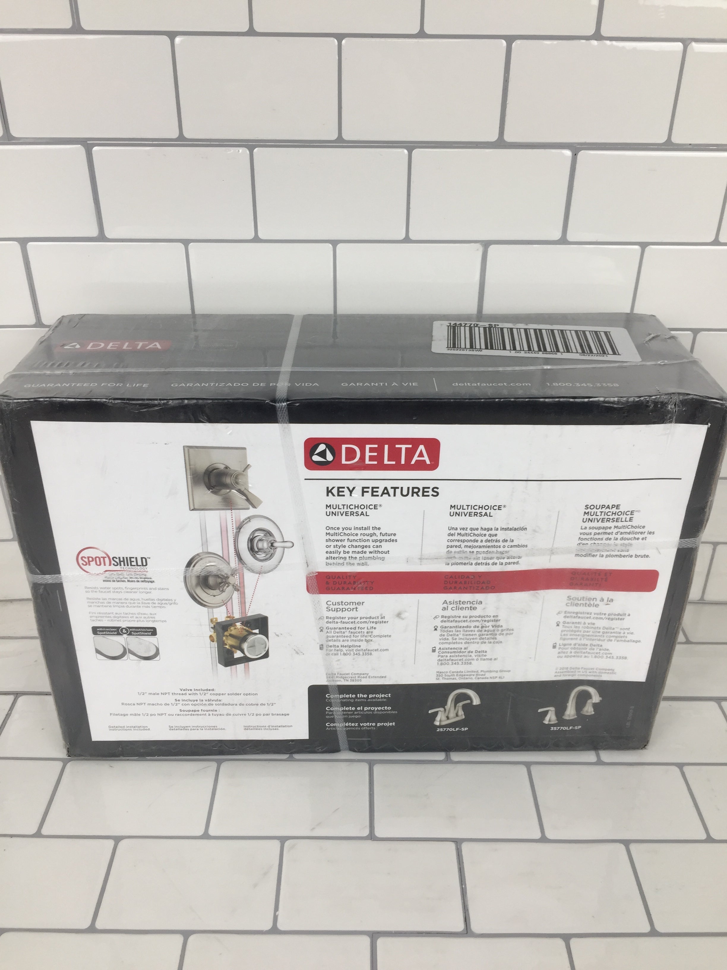 Delta Portwood Single-Handle 5-Spray Tub & Shower Faucet in Brushed Ni