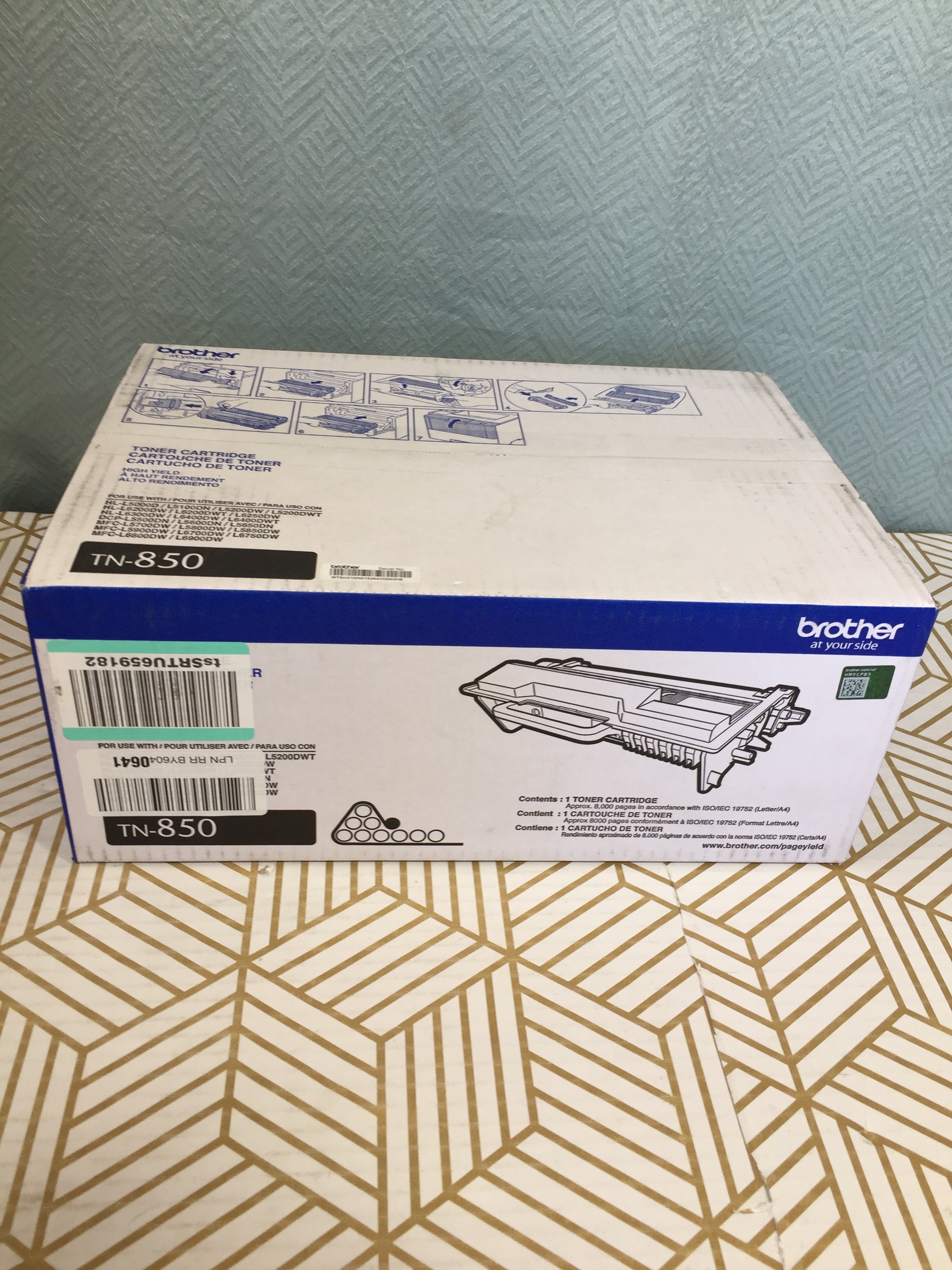 Brother Genuine High Yield Toner Cartridge, TN850 Black Toner *SEALED* (7883875221742)