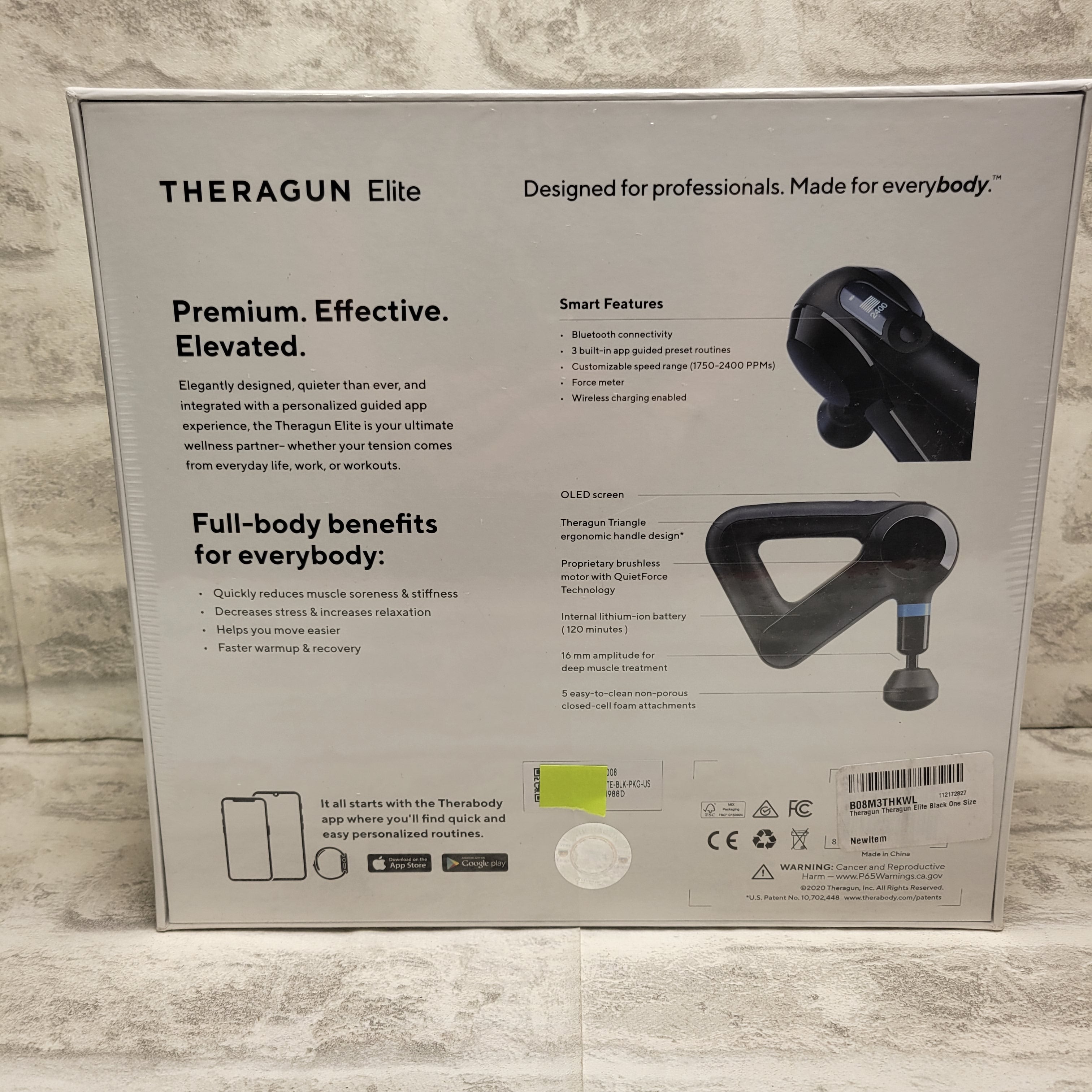 TheraGun Elite Percussive Therapy Deep Tissue Muscle Treatment Massage Gun (7896455315694)
