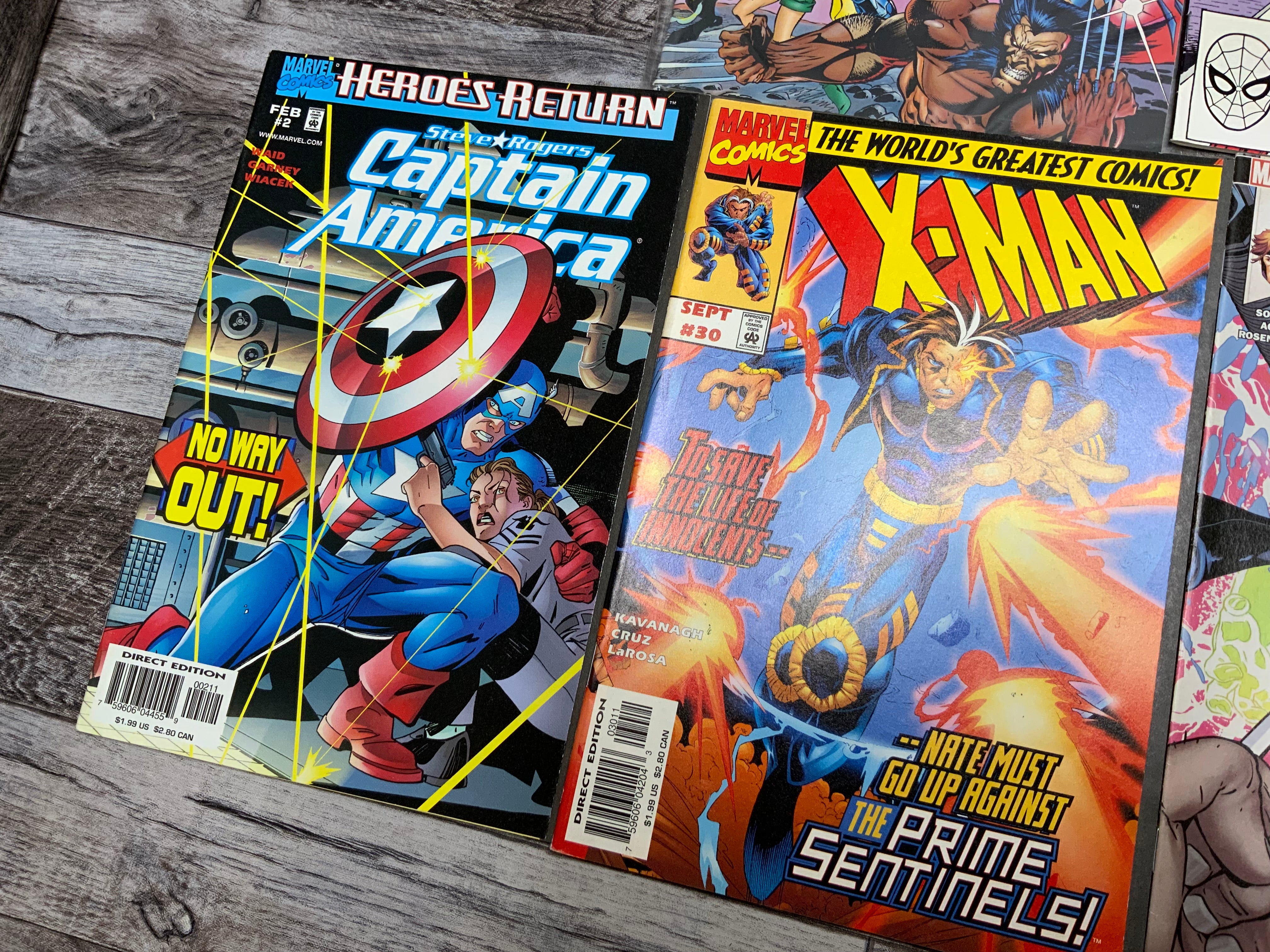 Marvel Comic Lot Of 7 Assorted Set (X-Men, Captain America, Iron Man) (8180268990702)