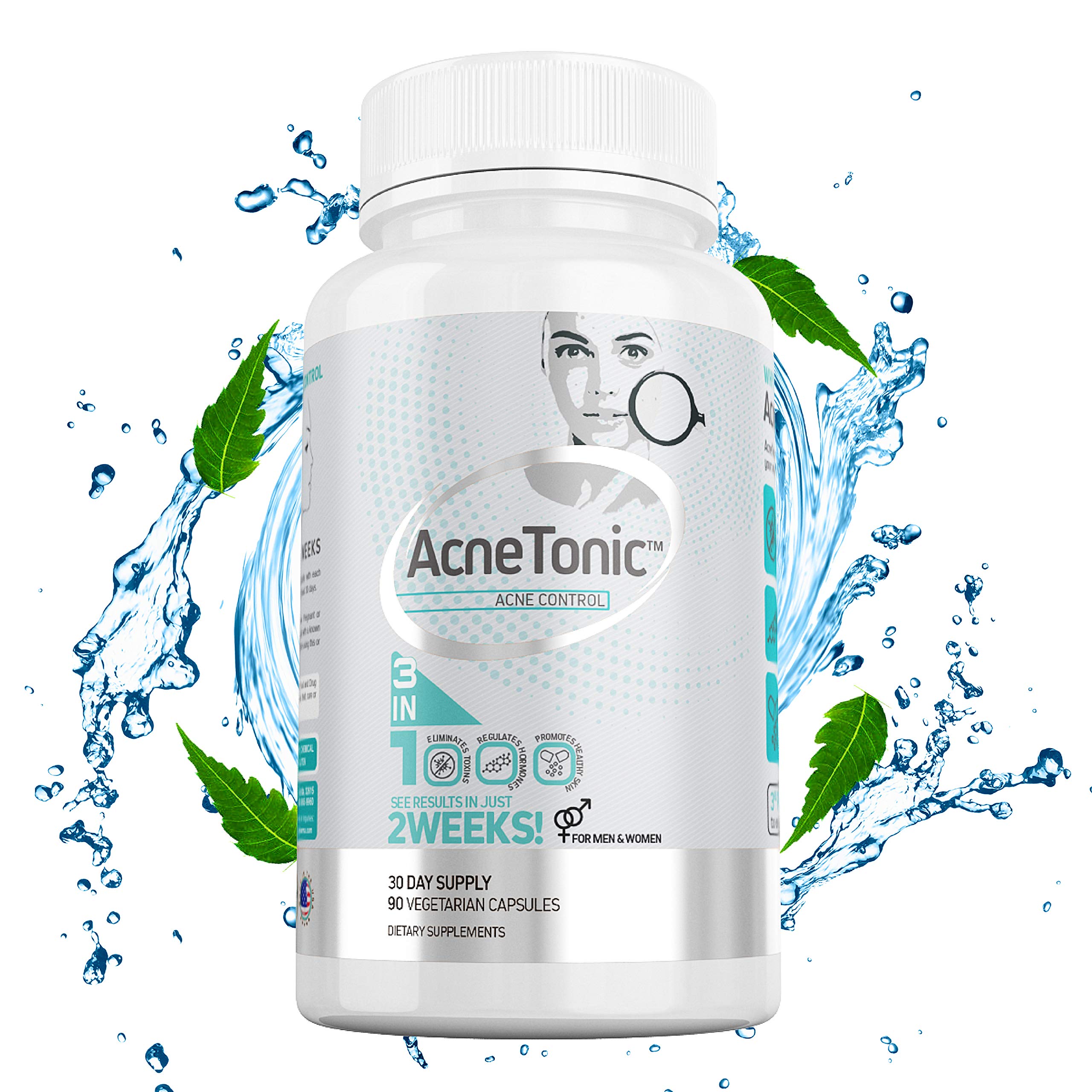 Acne Treatment Vitamin Supplements for Men, Women & Teens 90 Vegan Capsules (6986771726519)