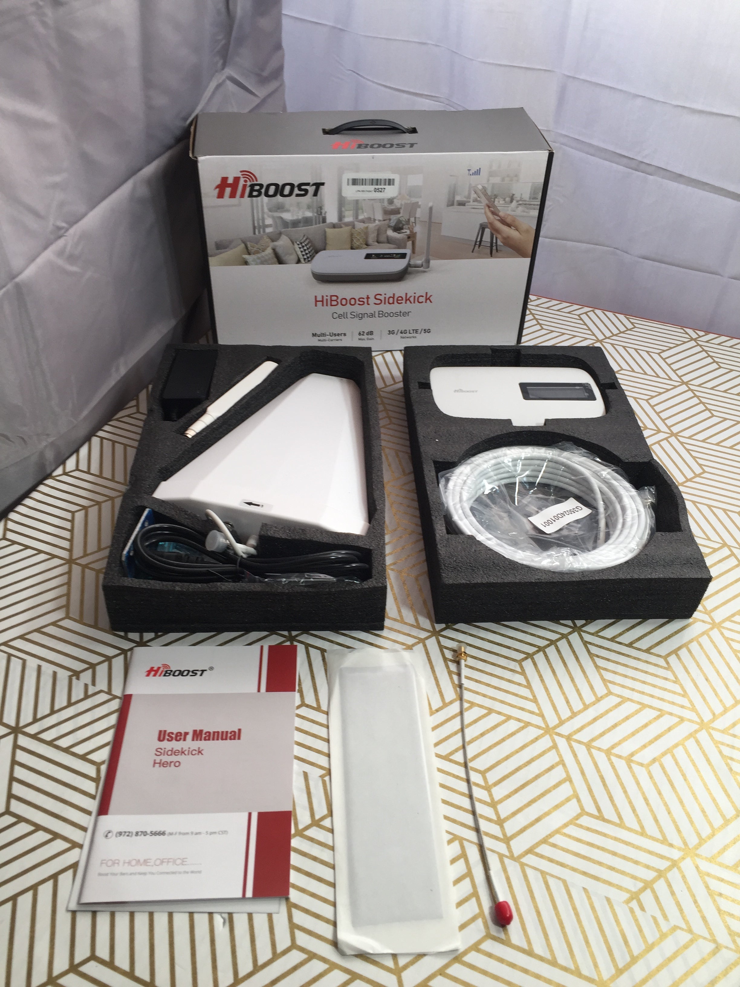 HiBoost Cell Phone Booster for Home - Up to 2000 Sq.ft | Cell Signal Booster (8039751811310)