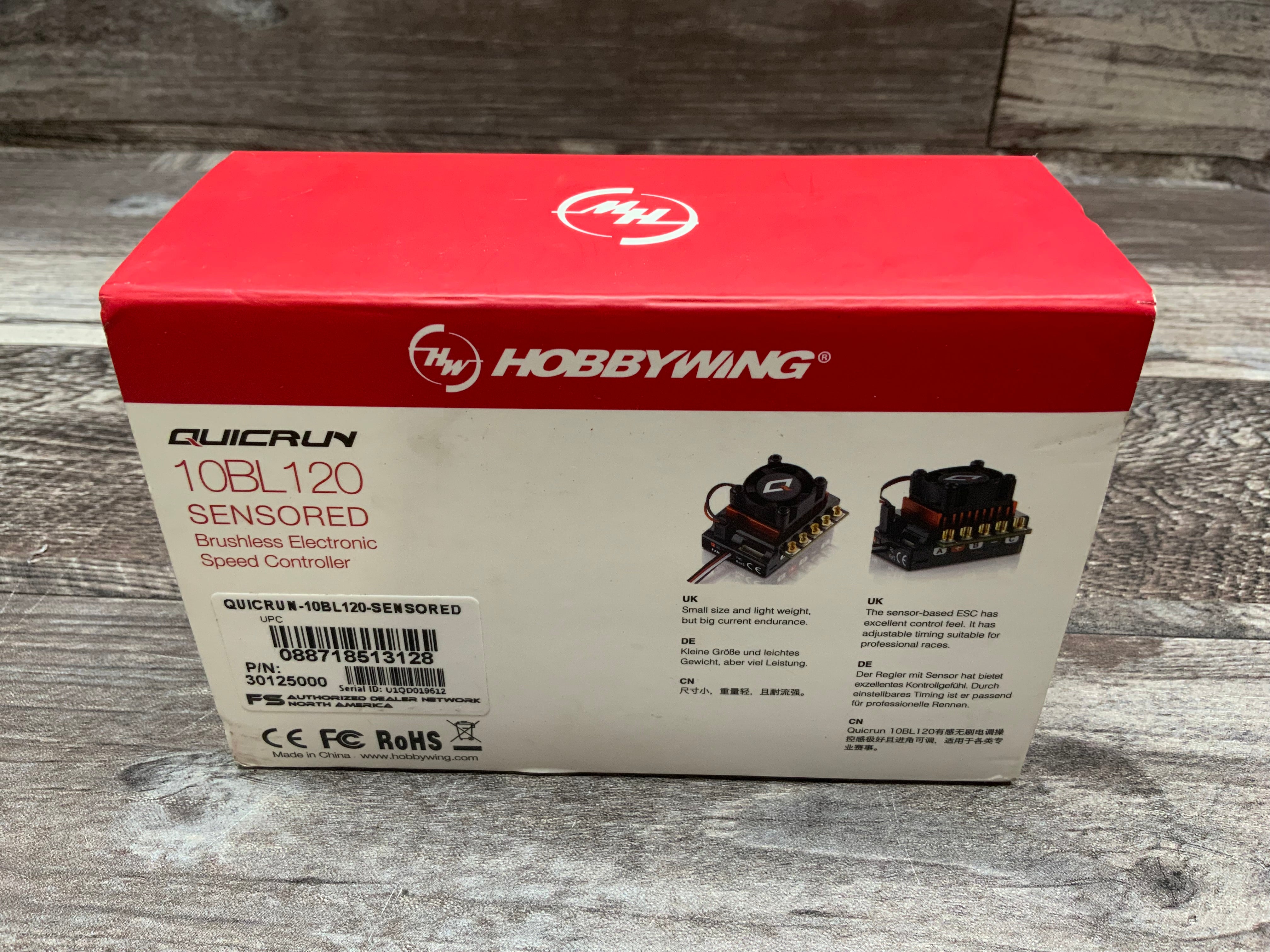 Hobbywing QUICRUN 10BL120 SENSORED ESC (23S) for 1/10th Touring Car/B