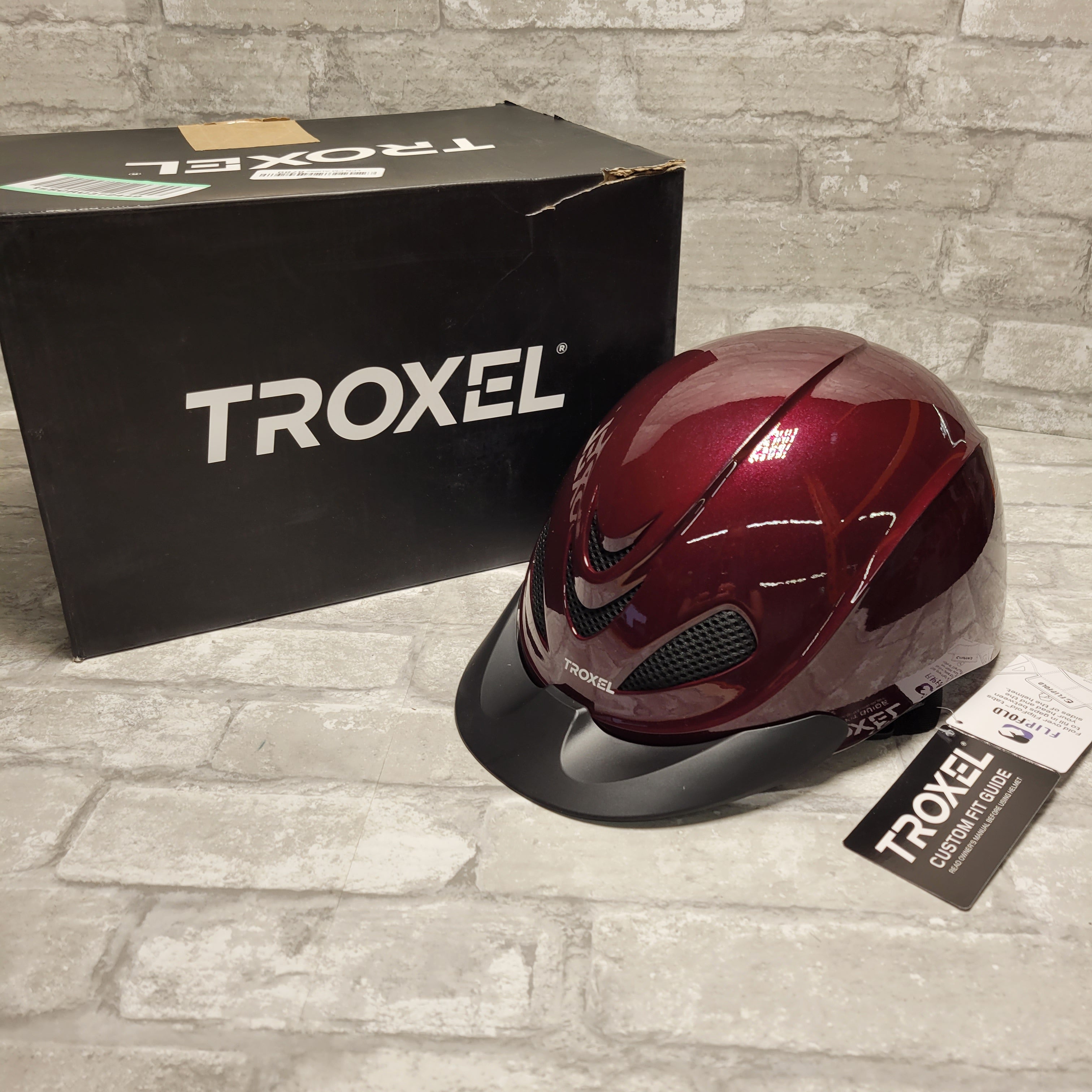 Troxel Liberty Helmet Ruby Red Low Profile Horse Riding Helmet Equestrian, Small (8069368807662)