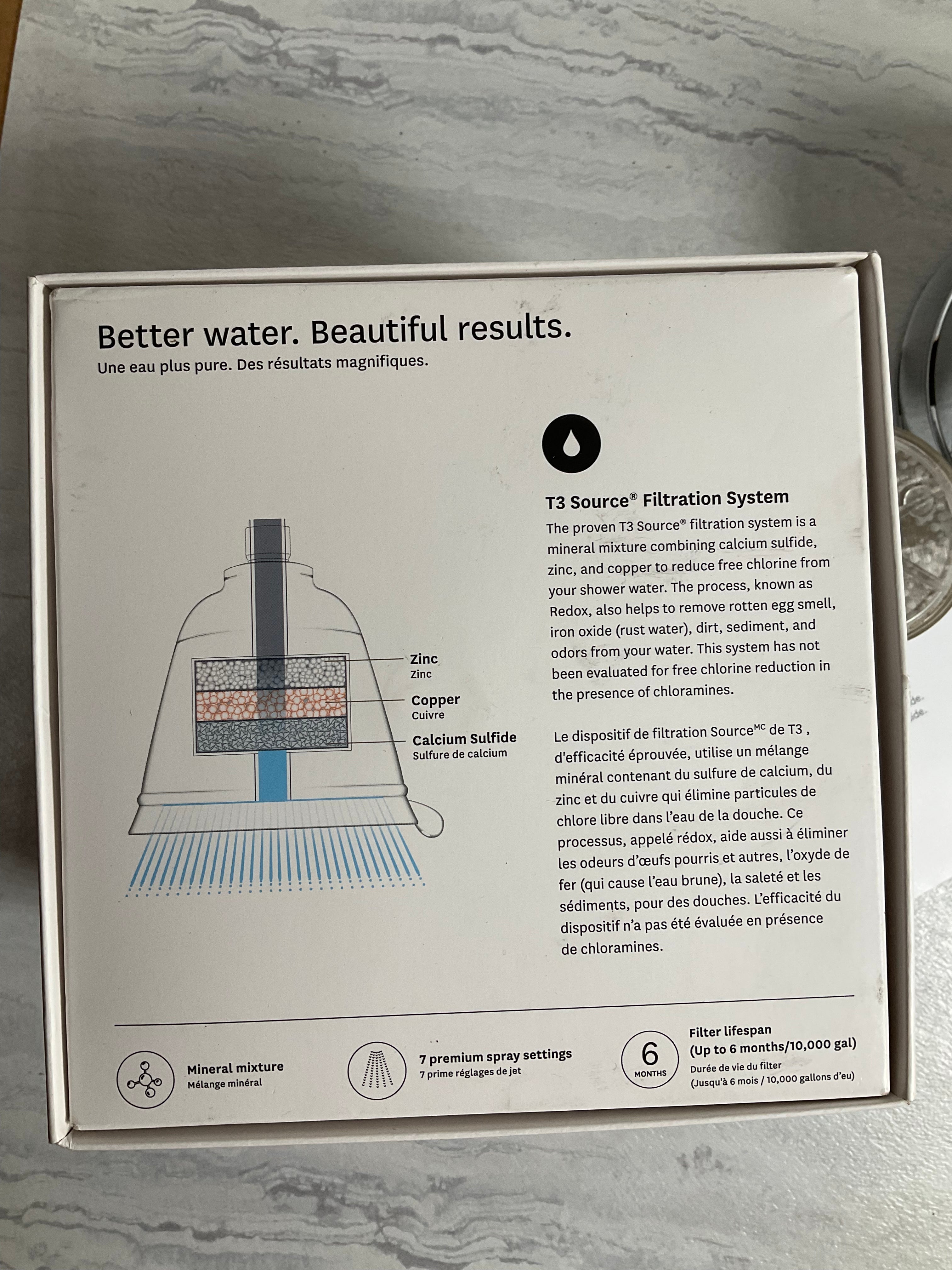 T3 Source Showerhead Adjustable Chrome Shower Head with Chlorine Filter (6959887614135)