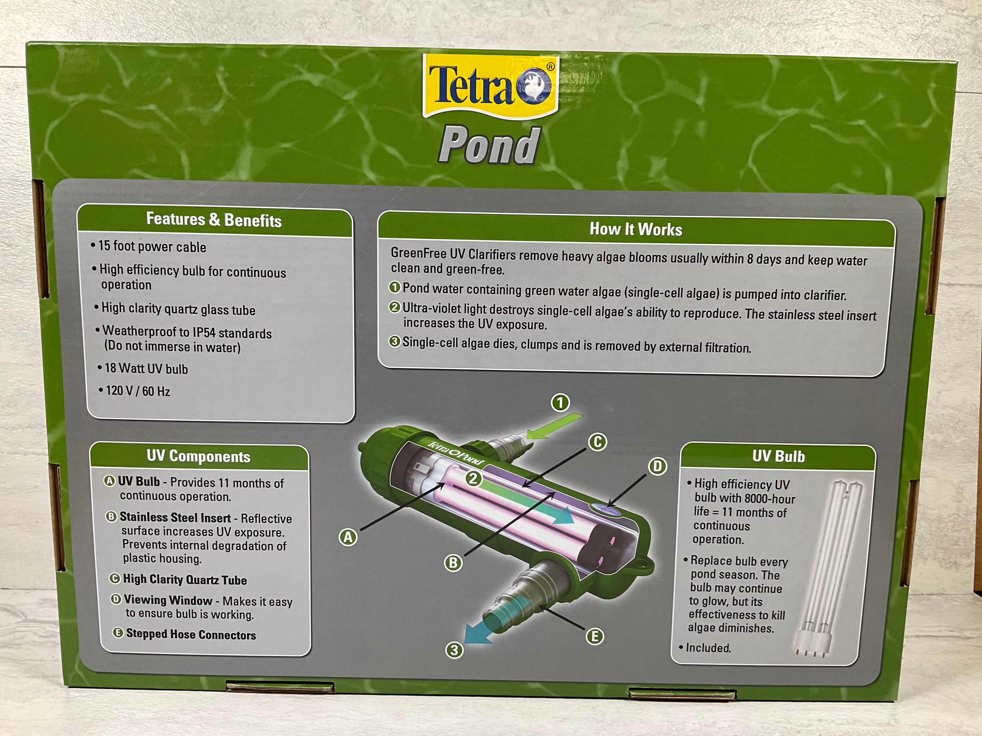TetraPond UVC-18 GreenFree UV Clarifiers, Up To 4400 Gallons, 18-Watt (6966403301559)