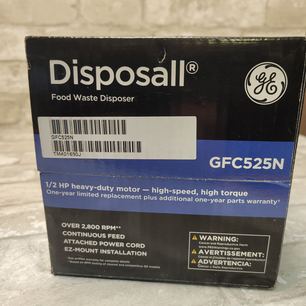 GE GFC525N Sink 1/2 HP Continuous Feed Disposer RDW LIQUIDATIONS