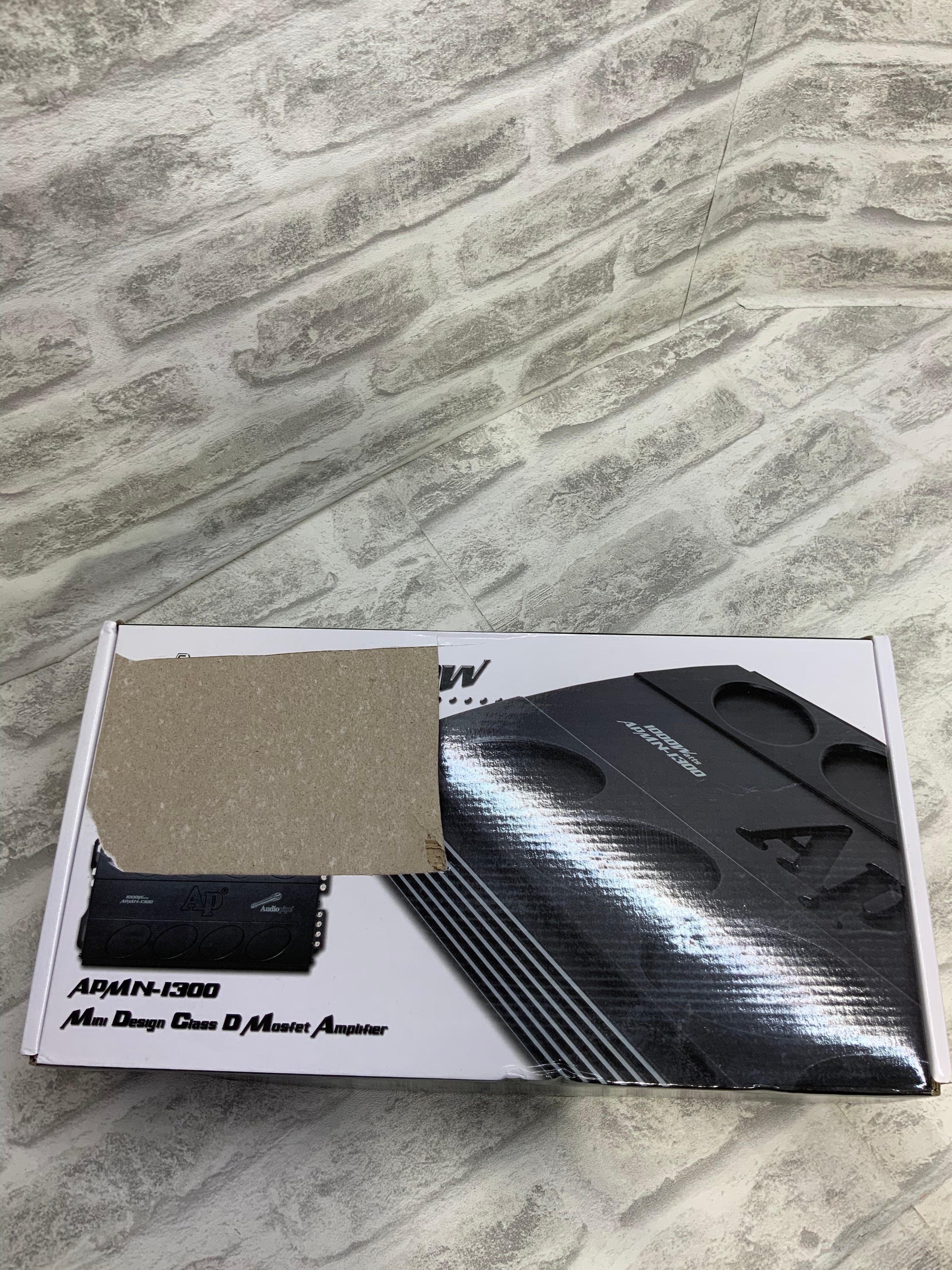 1000W Monoblock Amplifier Class D Amp Car Audio Bass Knob Audiopipe APMN-1300 (7610765607150)