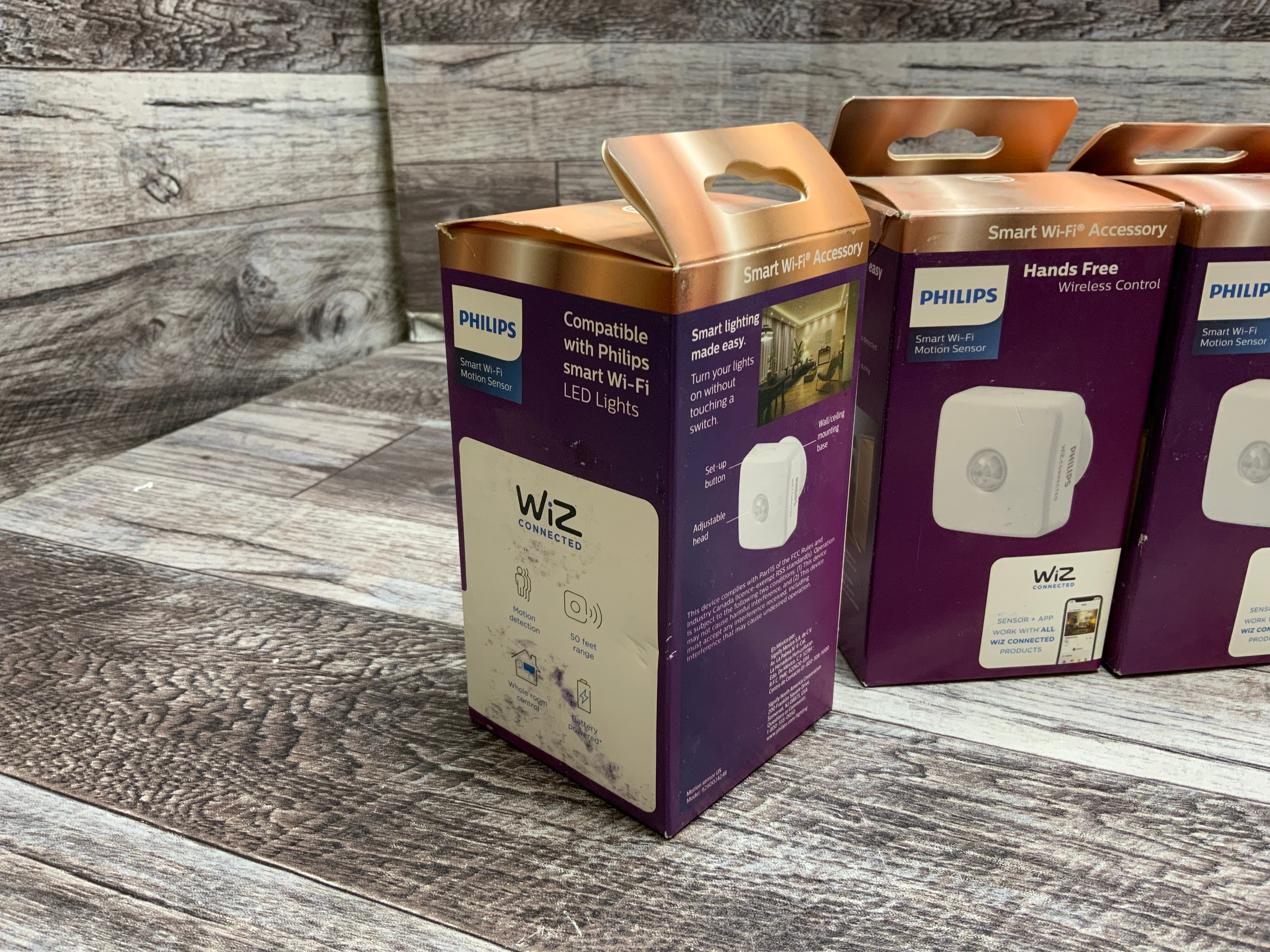 WiZ Philips Hands Free Wireless Control Smart Wi-Fi Motion Sensor - 4 Pack (8135955316974)