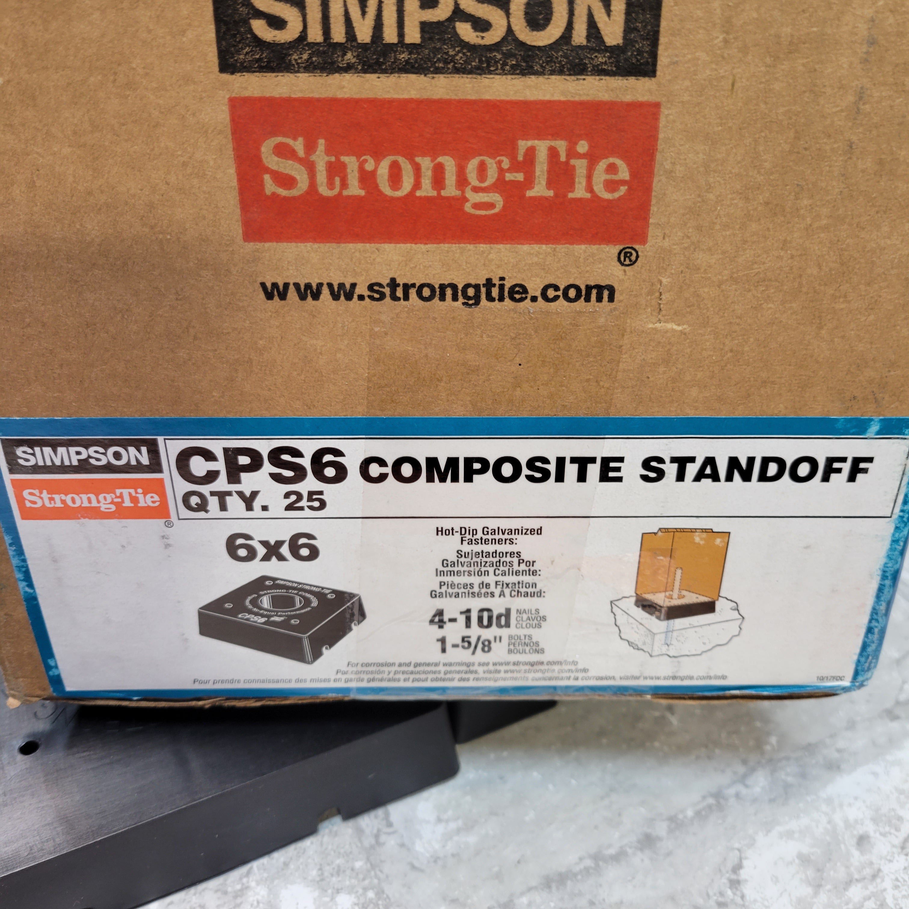 (25) Simpson Strong-Tie CPS Composite Plastic Standoff for 6x6 Nominal Lumber (7945757393134)
