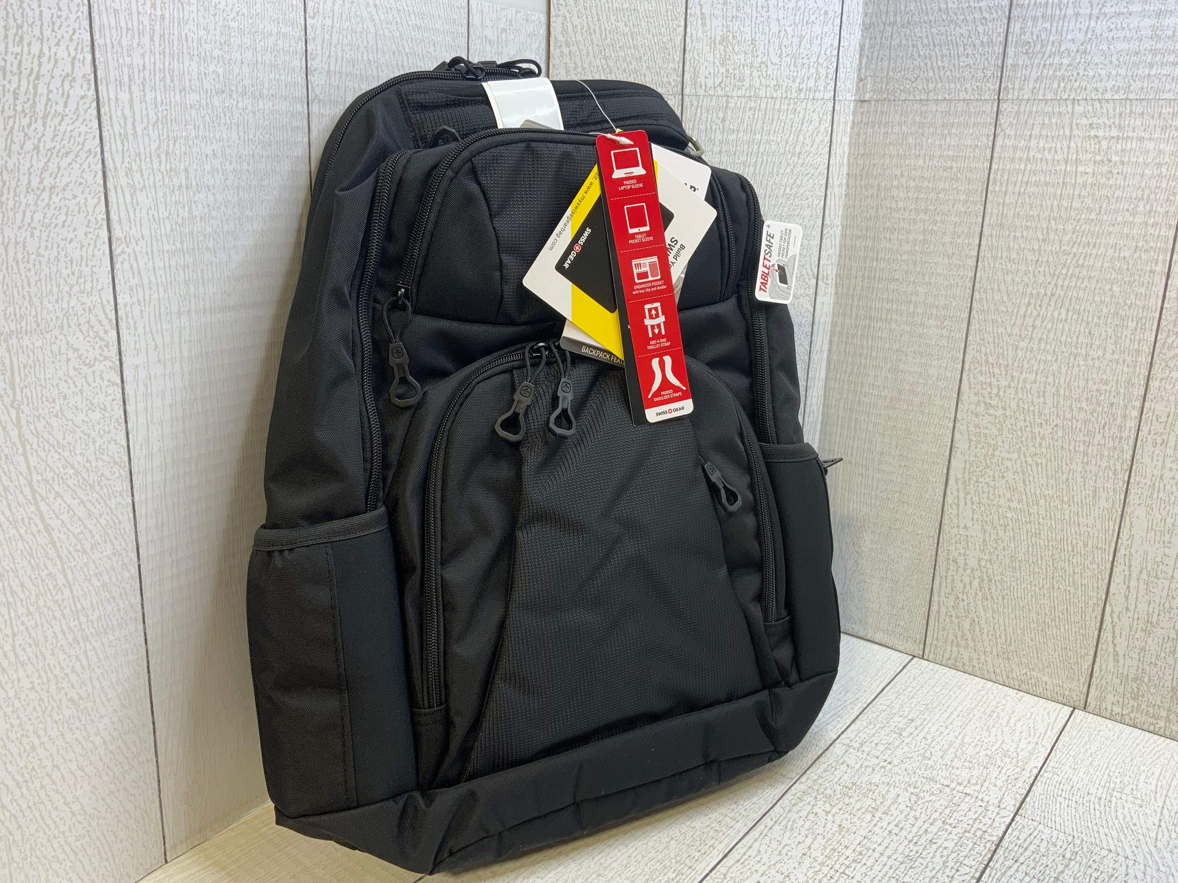 SWISSGEAR Durable Men's and Women's Laptop Backpack - Black (7939507290350)