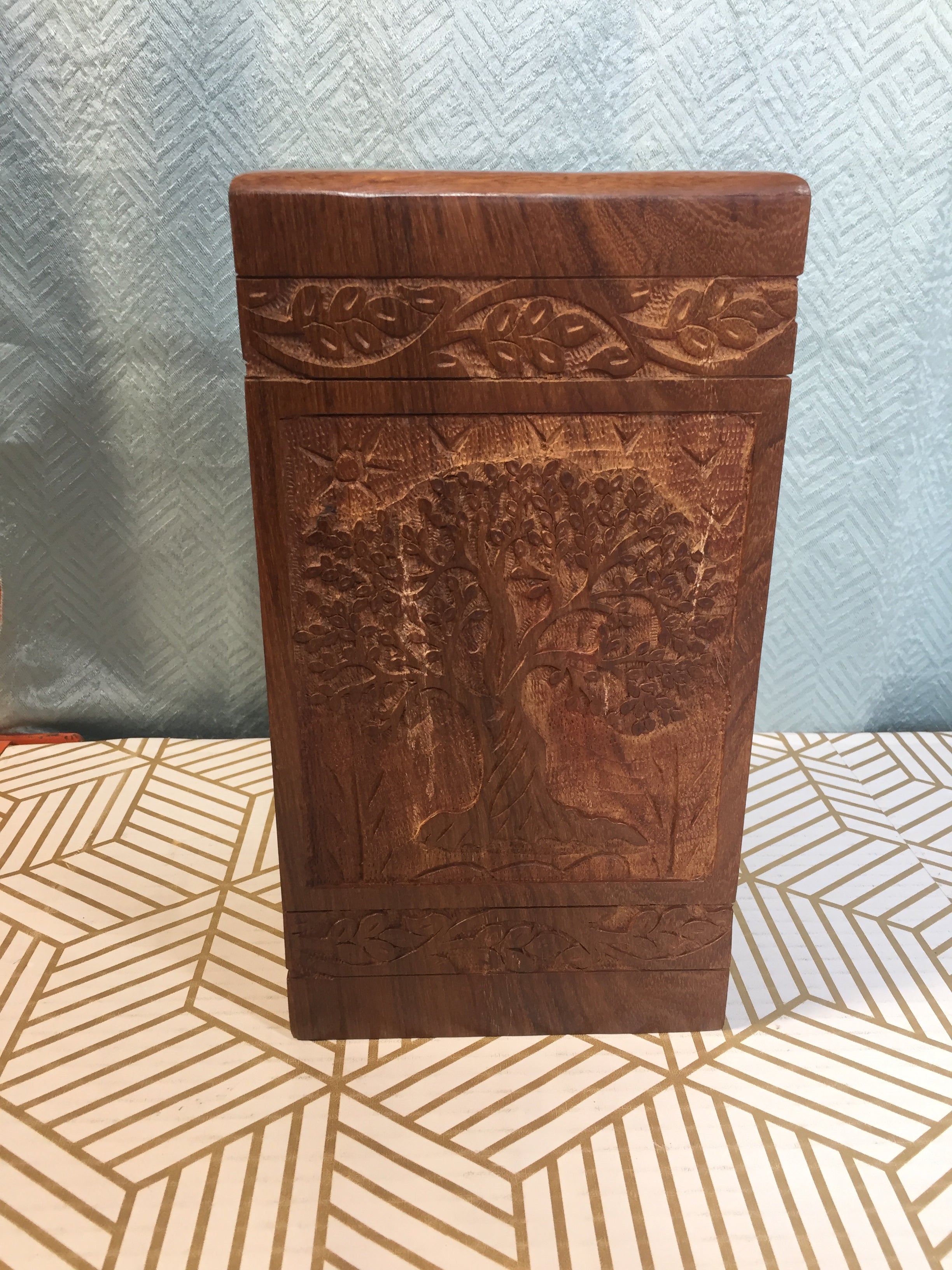 Tree of Life Urn/ Wooden Box for Human Ashes (7727831744750)