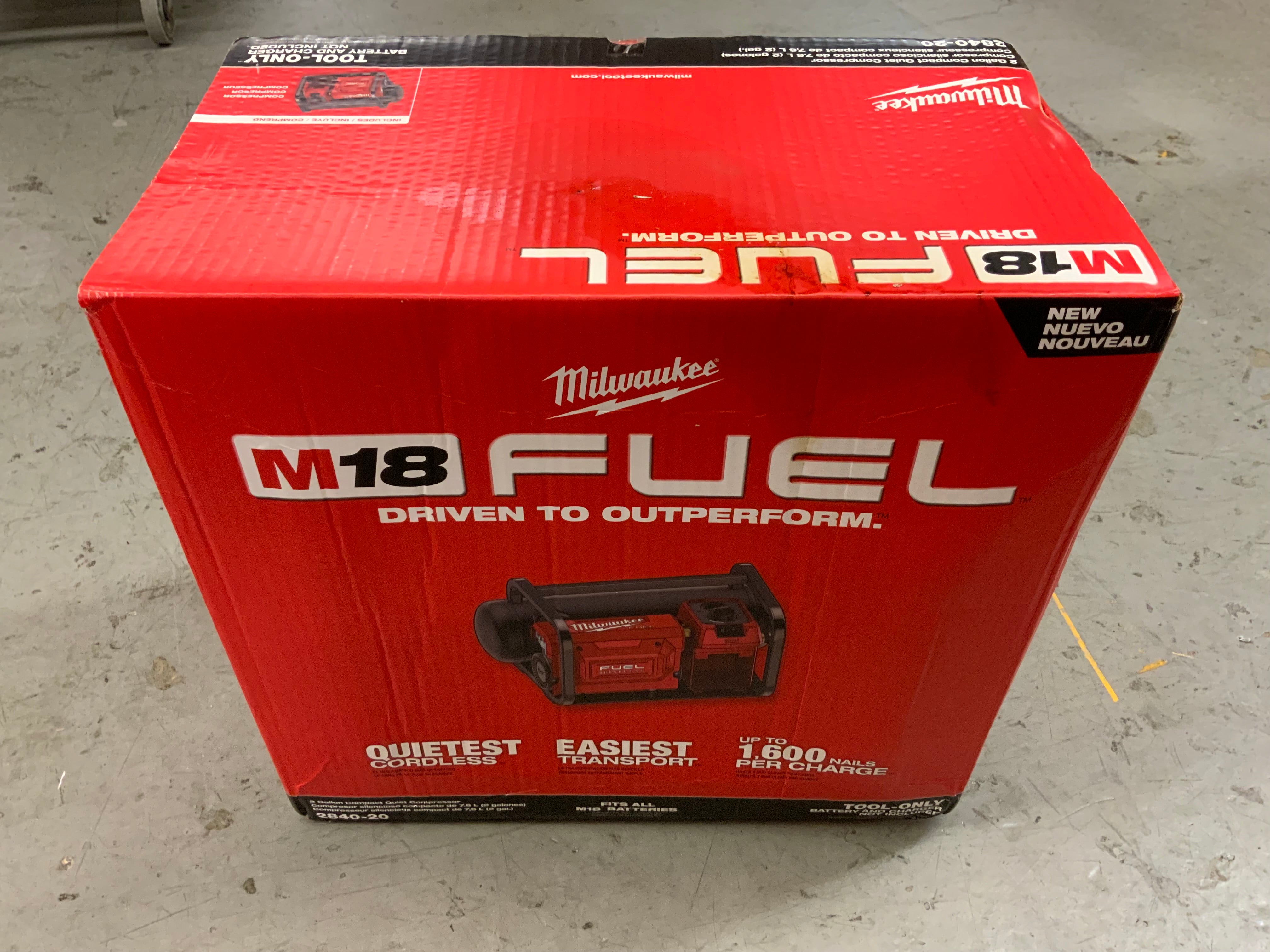Milwaukee FUEL 18V Lithium-Ion Brushless Cordless 2 Gal. Compressor *TOOL ONLY* (8135977205998)