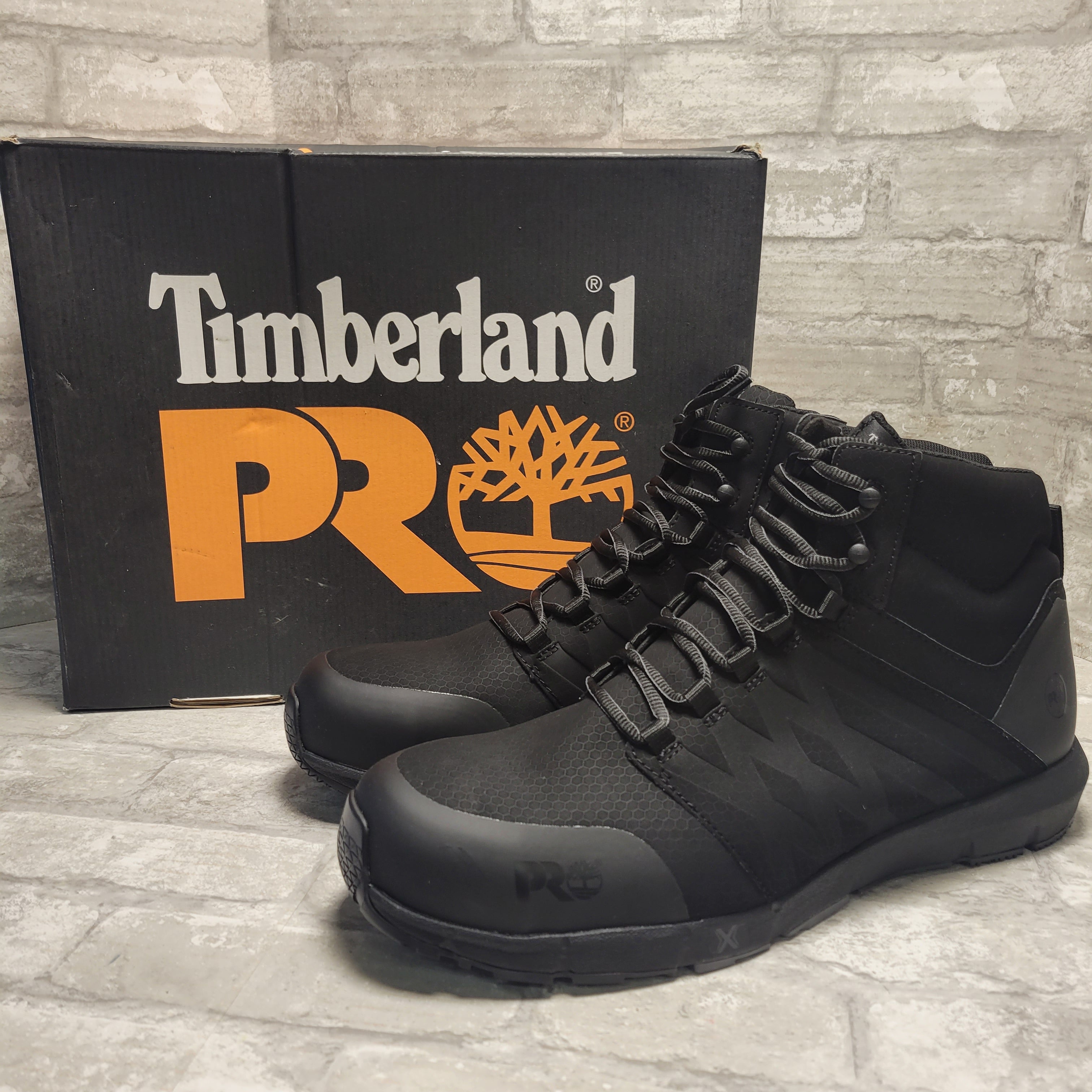 Timberland Men's Radius Mid Composite Safety Toe CT, Black 15 (8118222717166)