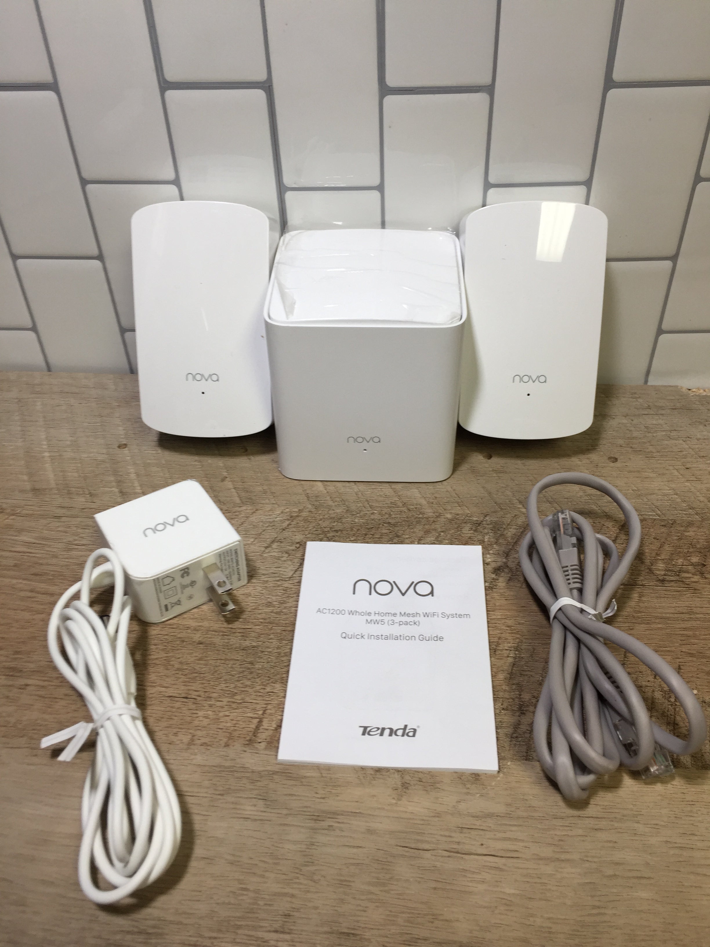 Tenda Nova Mesh WiFi System (MW5)-Up to 3500 sq.ft. Plug-in Design, 3-pack (6960110174391)