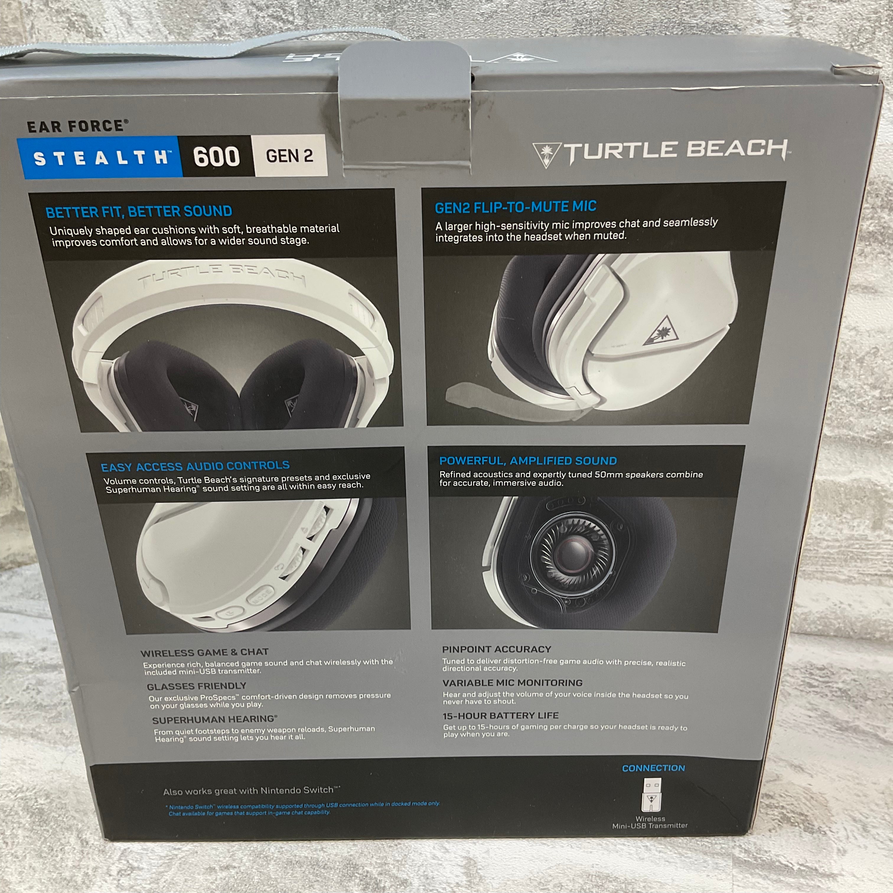 Turtle Beach Stealth 600 Gen 2 Wireless Gaming Headset- White (7522973384942)