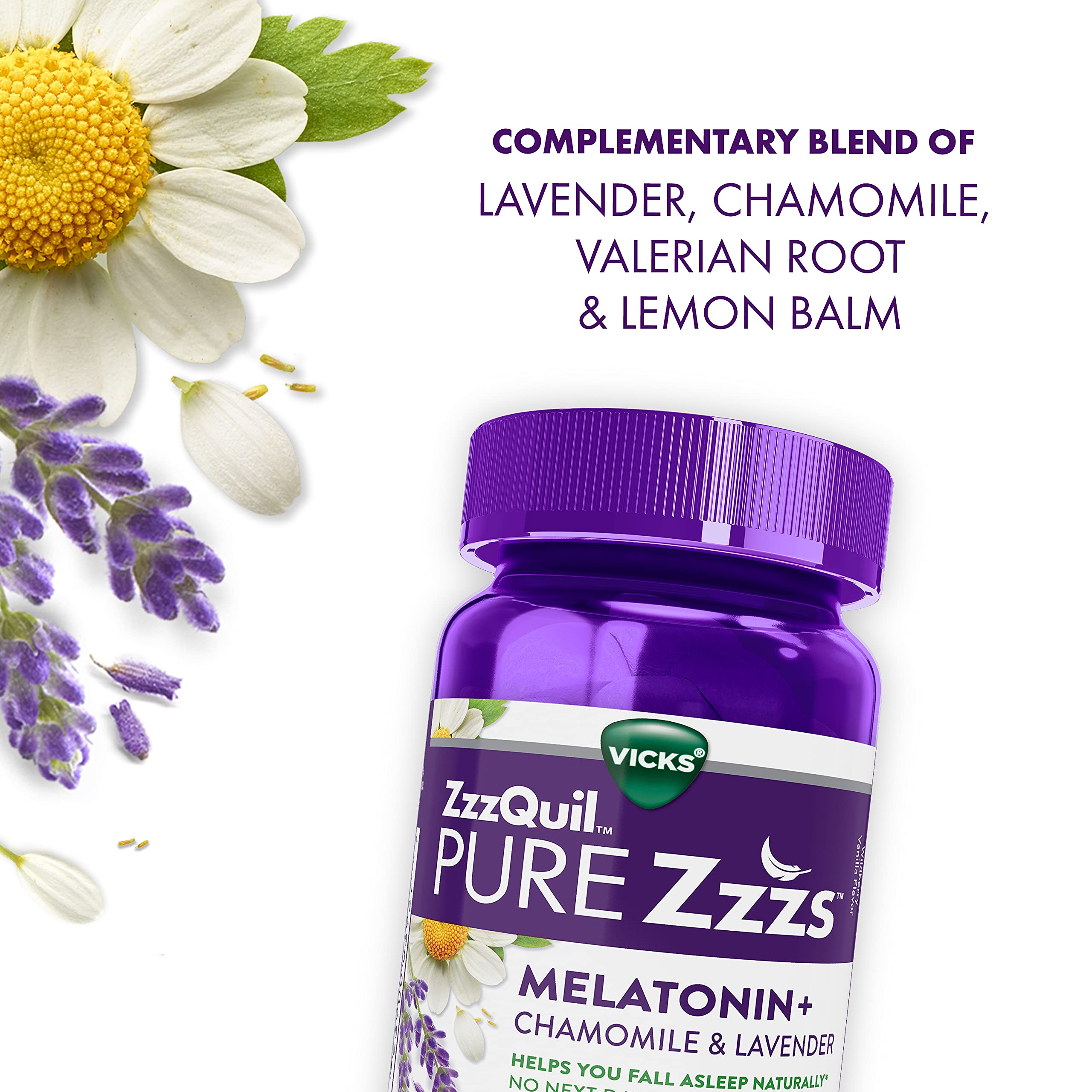 ZzzQuil Pure Zzzs, Melatonin Sleep Aid Gummies with Lavender New Sealed. Expires Aug 2022 (7567342534894)