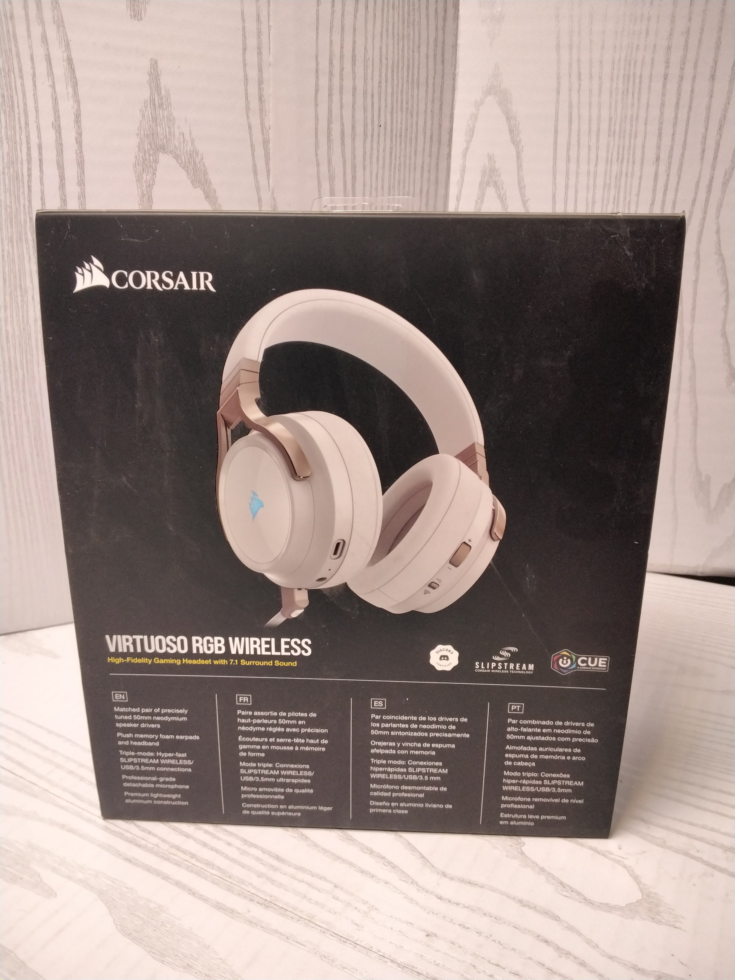 Corsair Virtuoso RGB Wireless Gaming Headset - Works with PC, PS5, PS4 - Pearl (7782095061230)