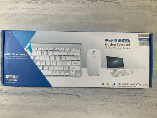 (Gold) Ultra Thin Compact Portable Small Wireless Keyboard and Mouse Combo (6922735190199)